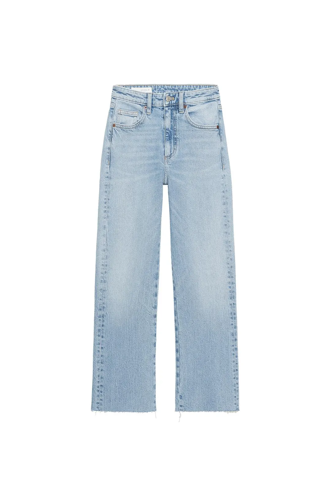 Укороченные расклешенные джинсы с высокой посадкой TRF, Zara
