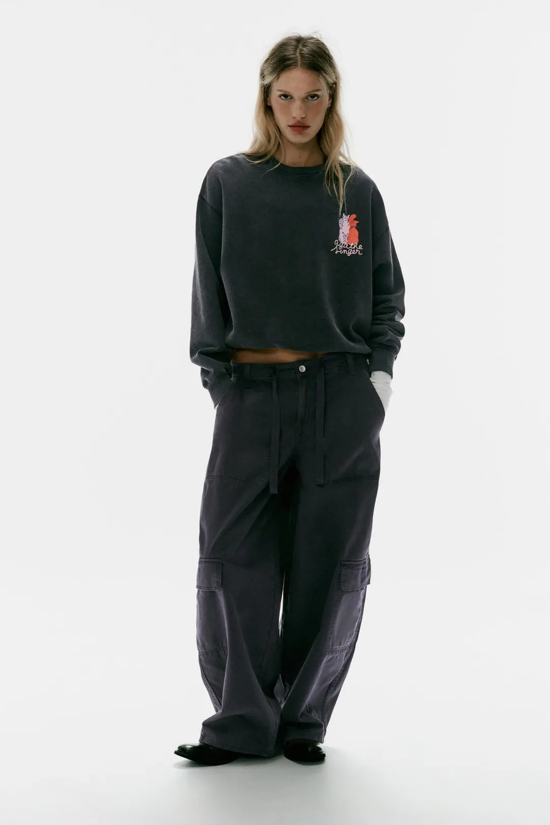 Свитшот Agathe Singer с эффектом выцветания, Zara