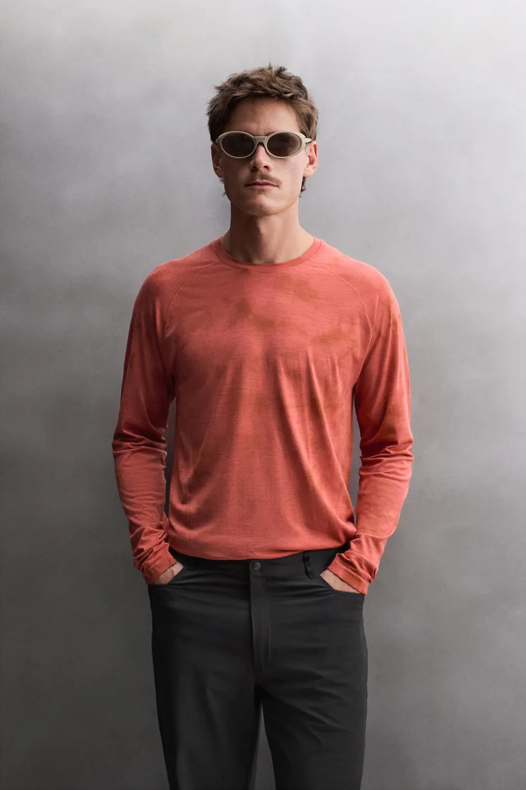 Футболка технологичная из смесовой шерсти с принтом тай-дай, Zara