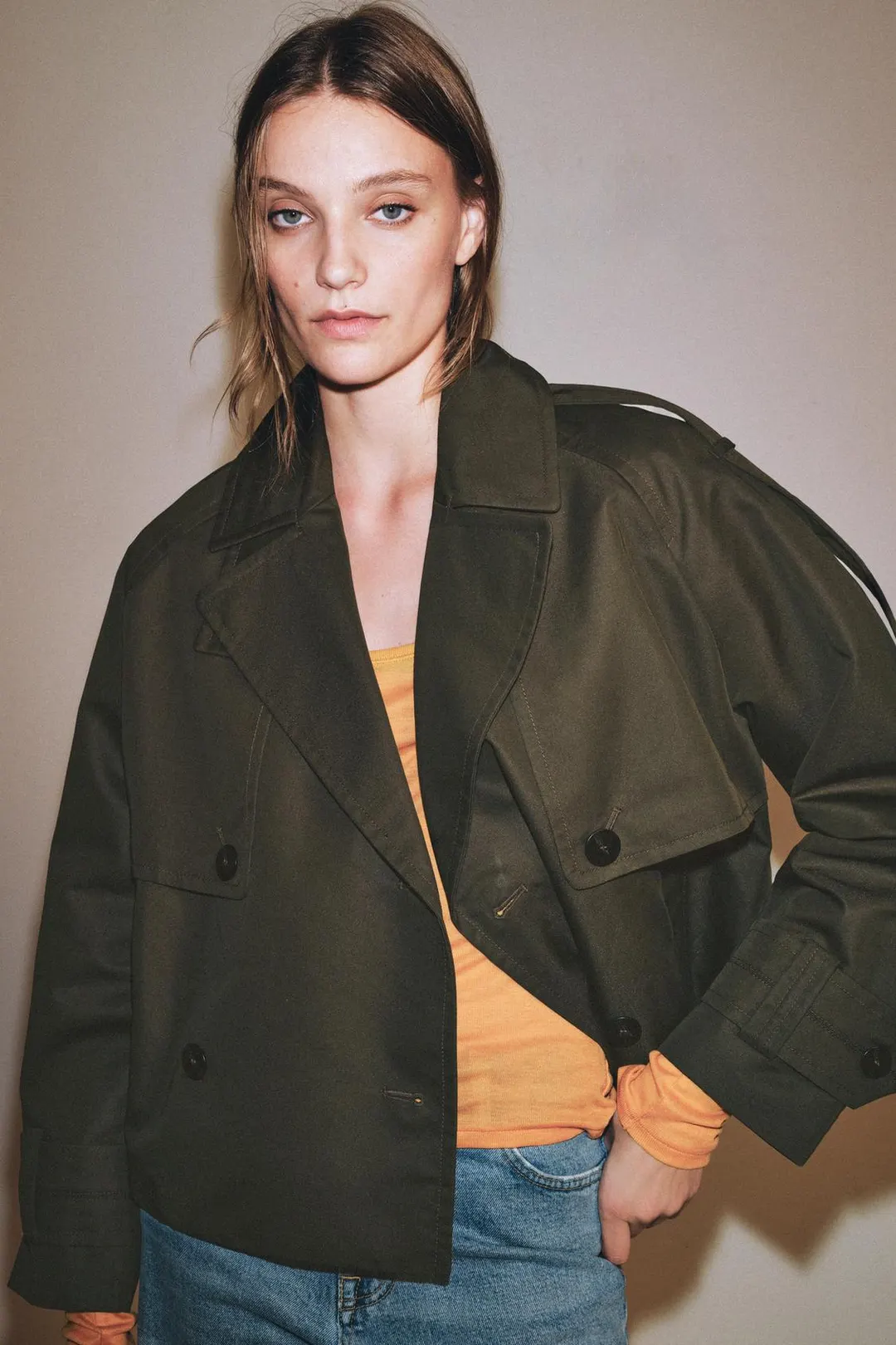 Короткий тренч ZW Collection, Zara