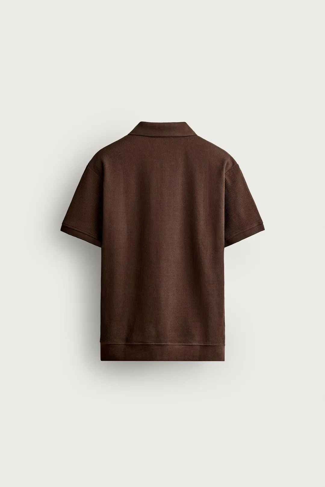 Поло прямого кроя с вертикальной фактурой, Zara