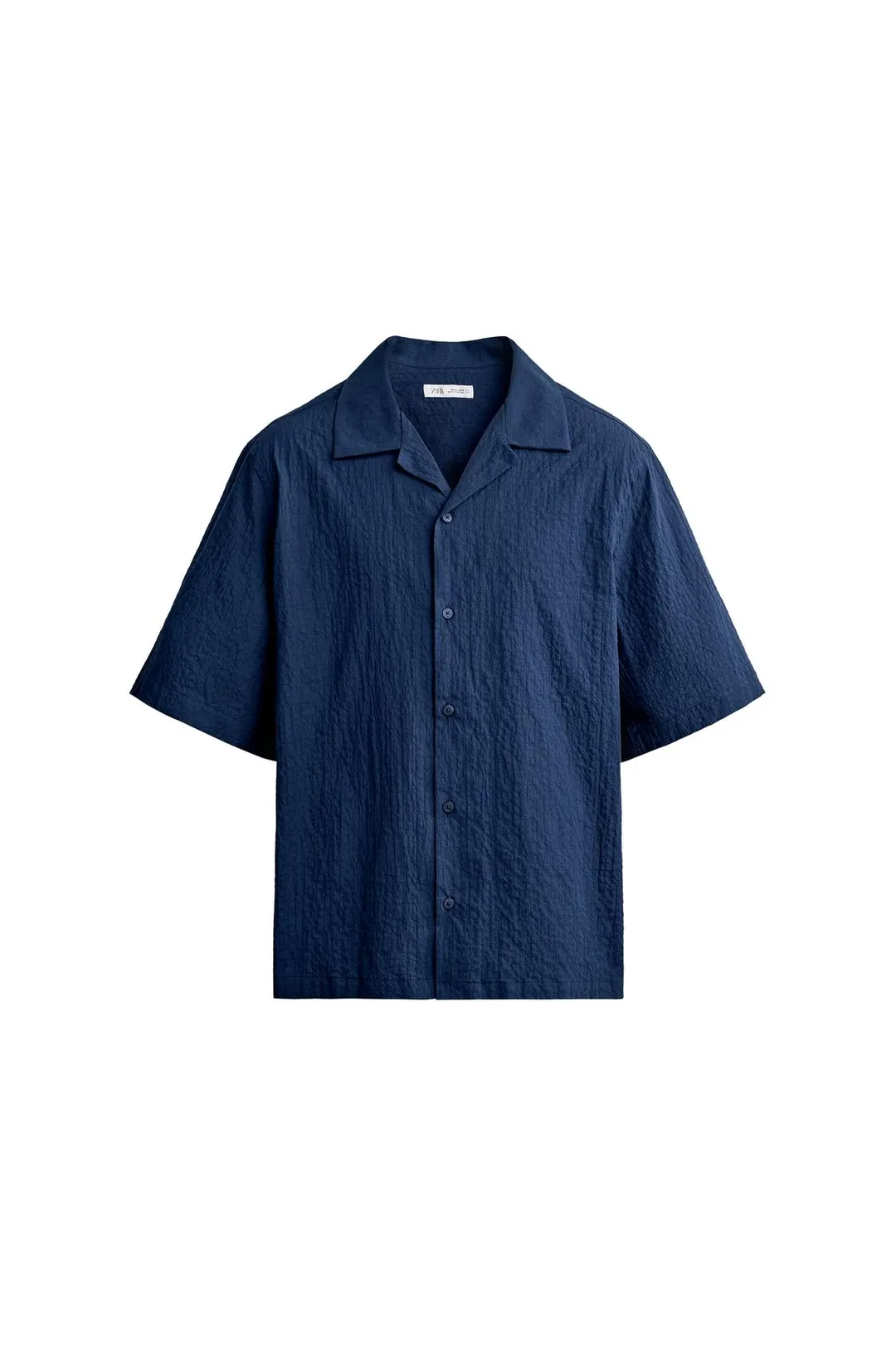Рубашка прямого кроя из сирсакера, Zara