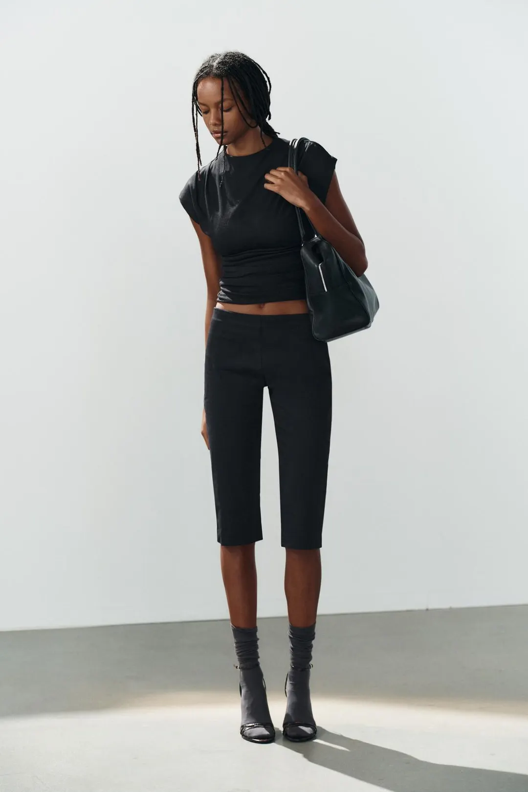 Топ со сборками и широким поясом, Zara