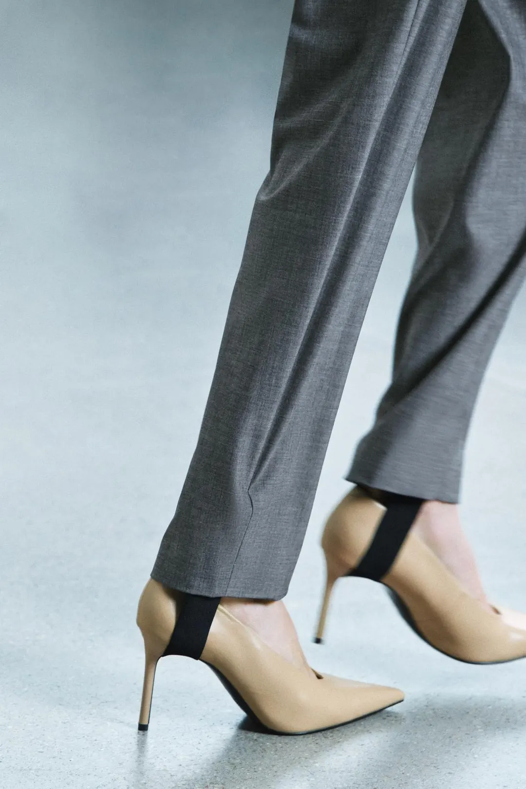 Туфли на высоком каблуке из кожи, Zara