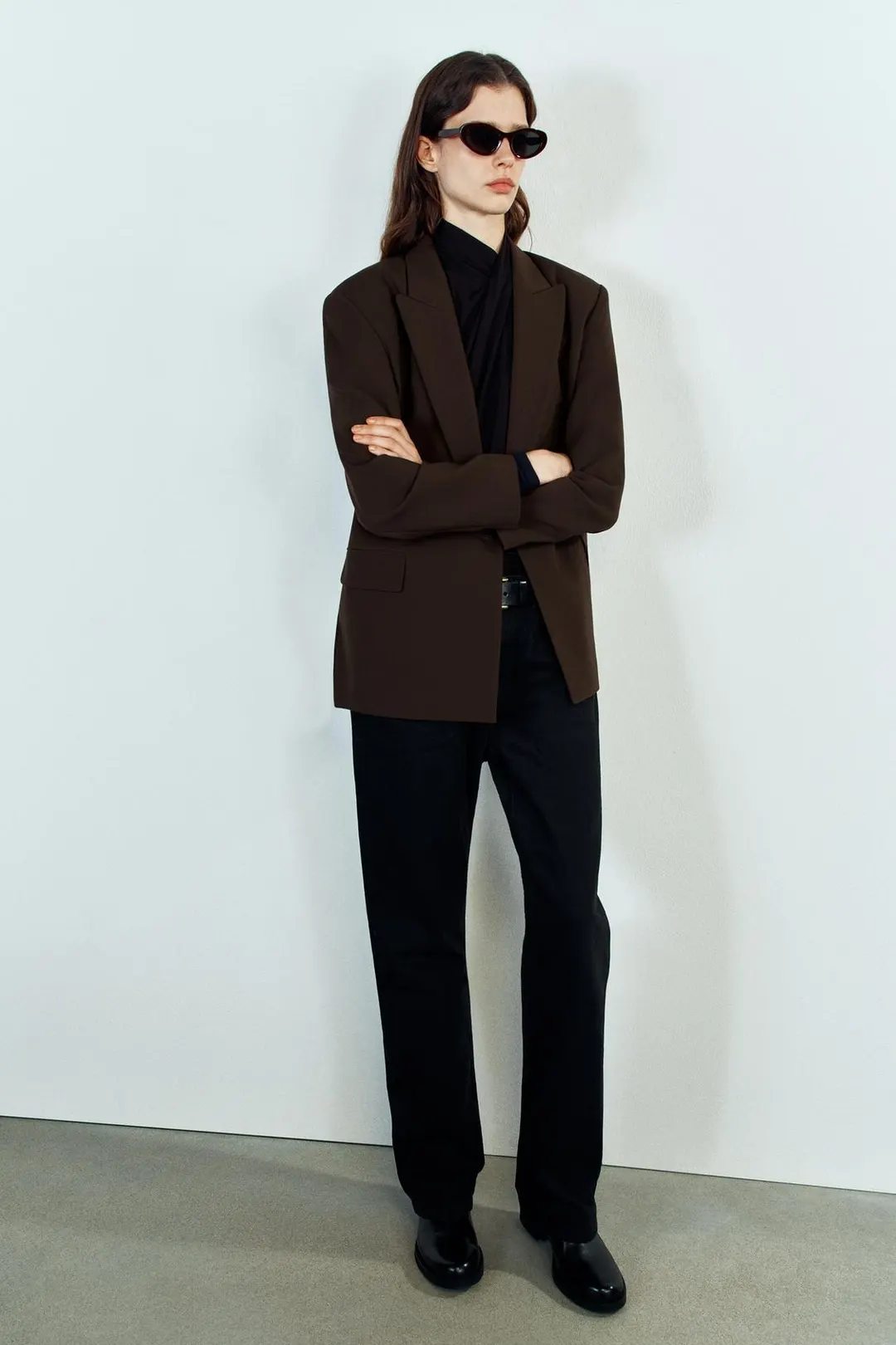 Двубортный блейзер оверсайз, Zara