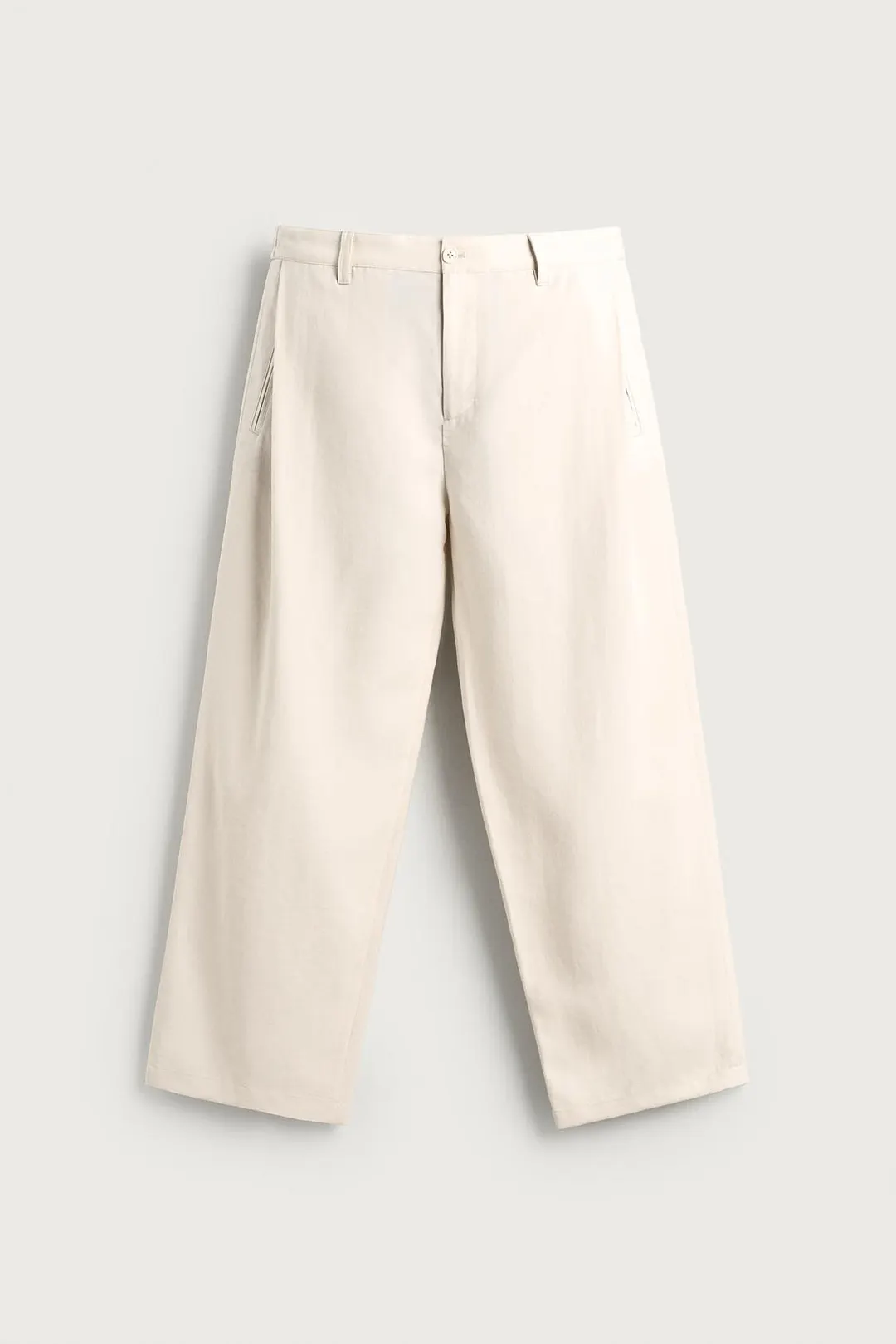 Брюки струящегося кроя с боковыми складками, Zara