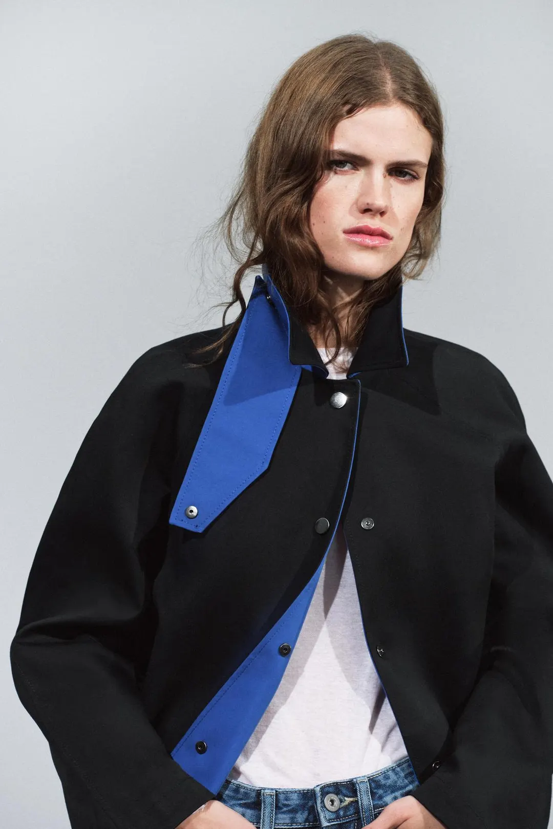 Куртка с контрастной внутренней отделкой ZW Collection, Zara