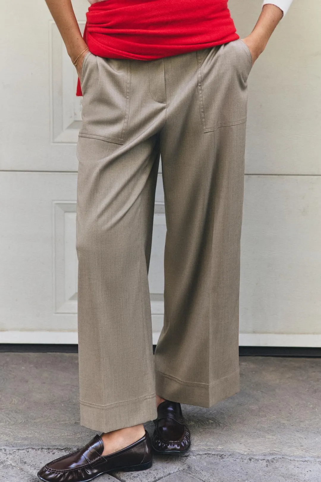 Укороченные прямые брюки, Zara