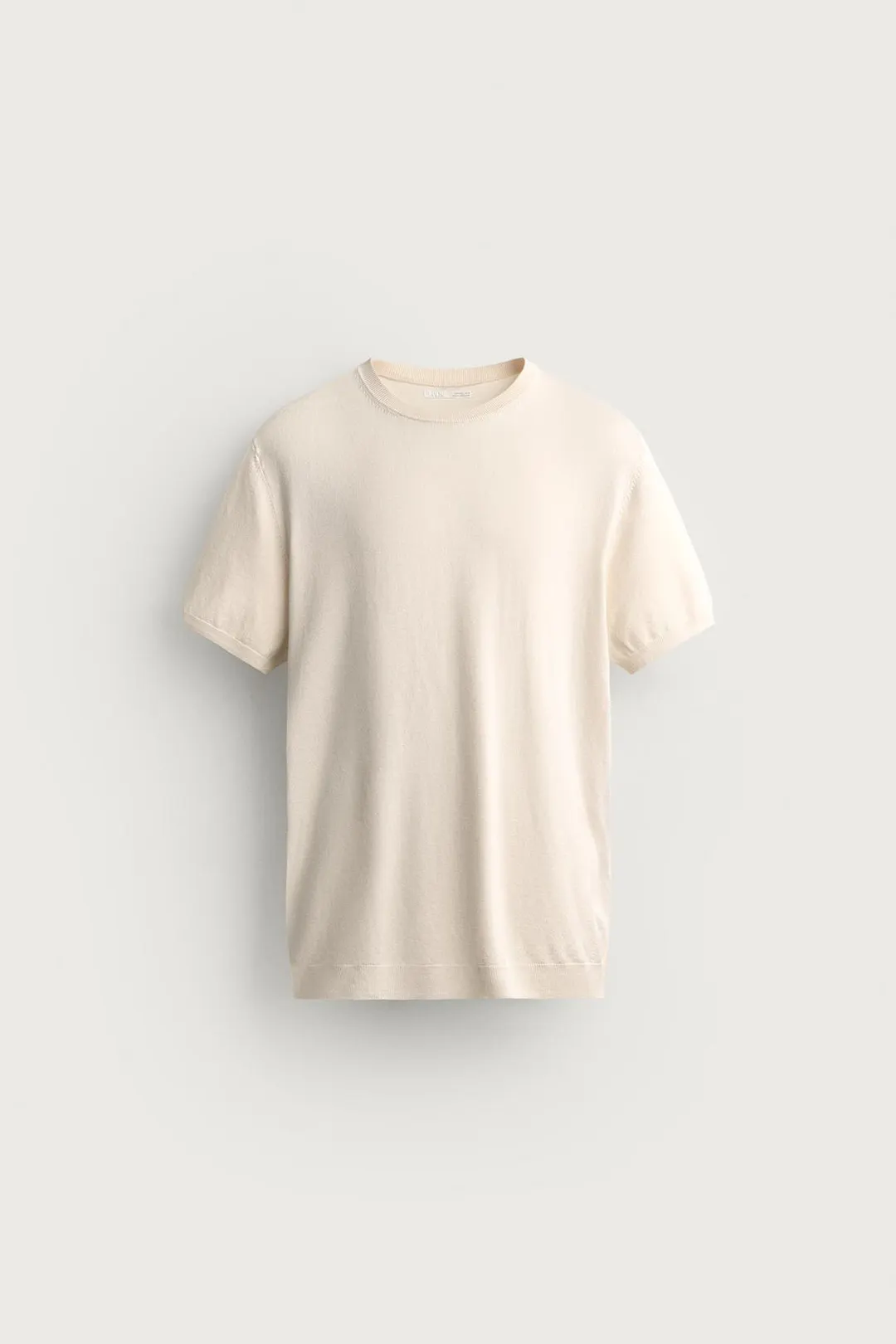 Базовая вязаная футболка прямого кроя, Zara