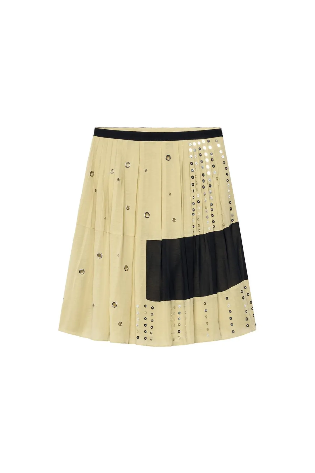 Юбка из смесового льна с бусинами THE ITEM Zara Woman, Zara