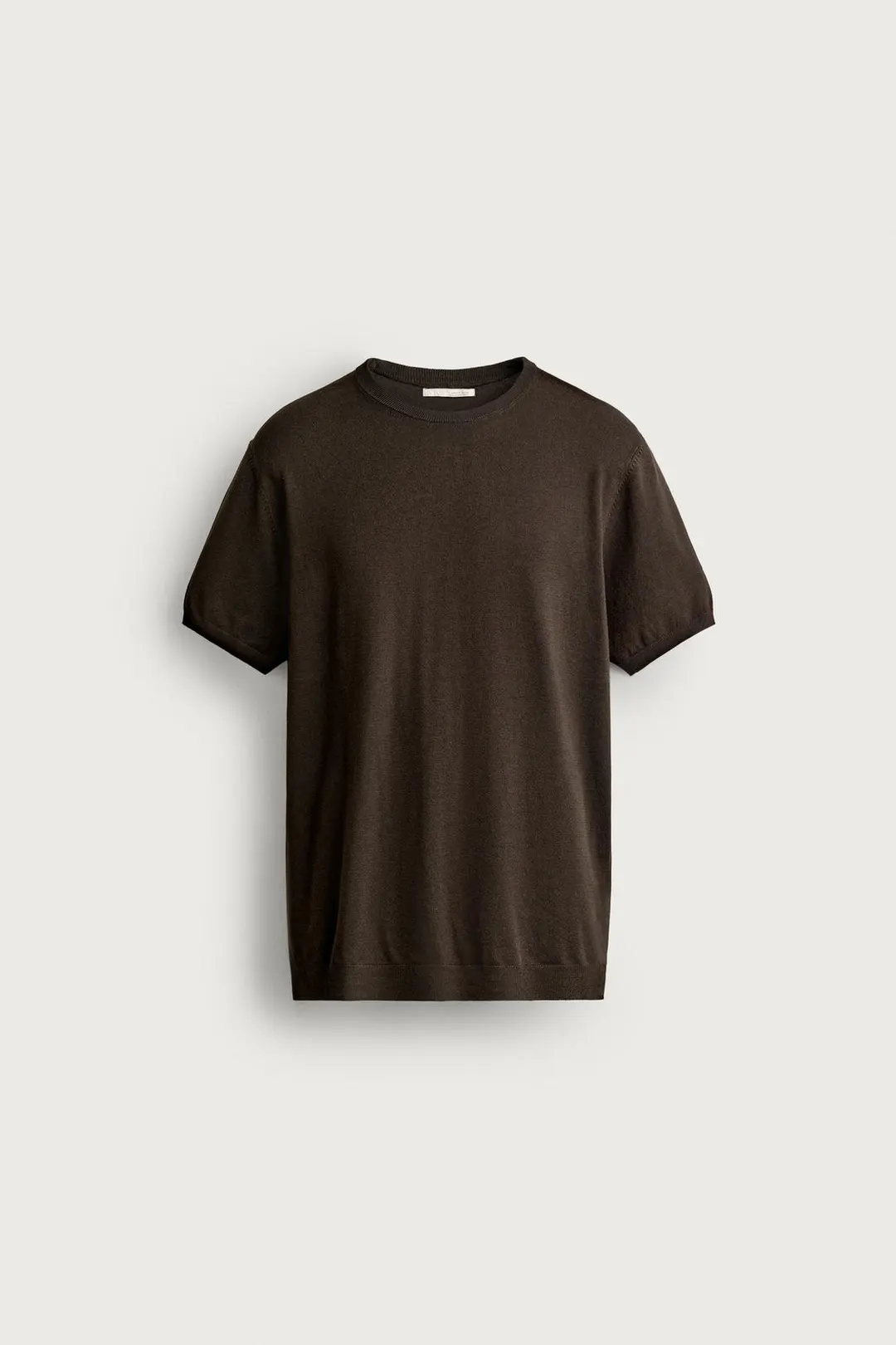 Базовая вязаная футболка прямого кроя, Zara