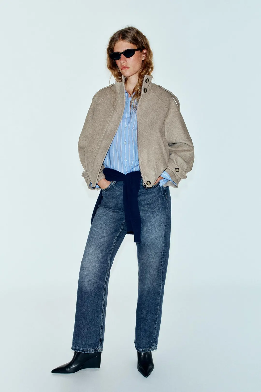Бомбер с хлястиком, Zara