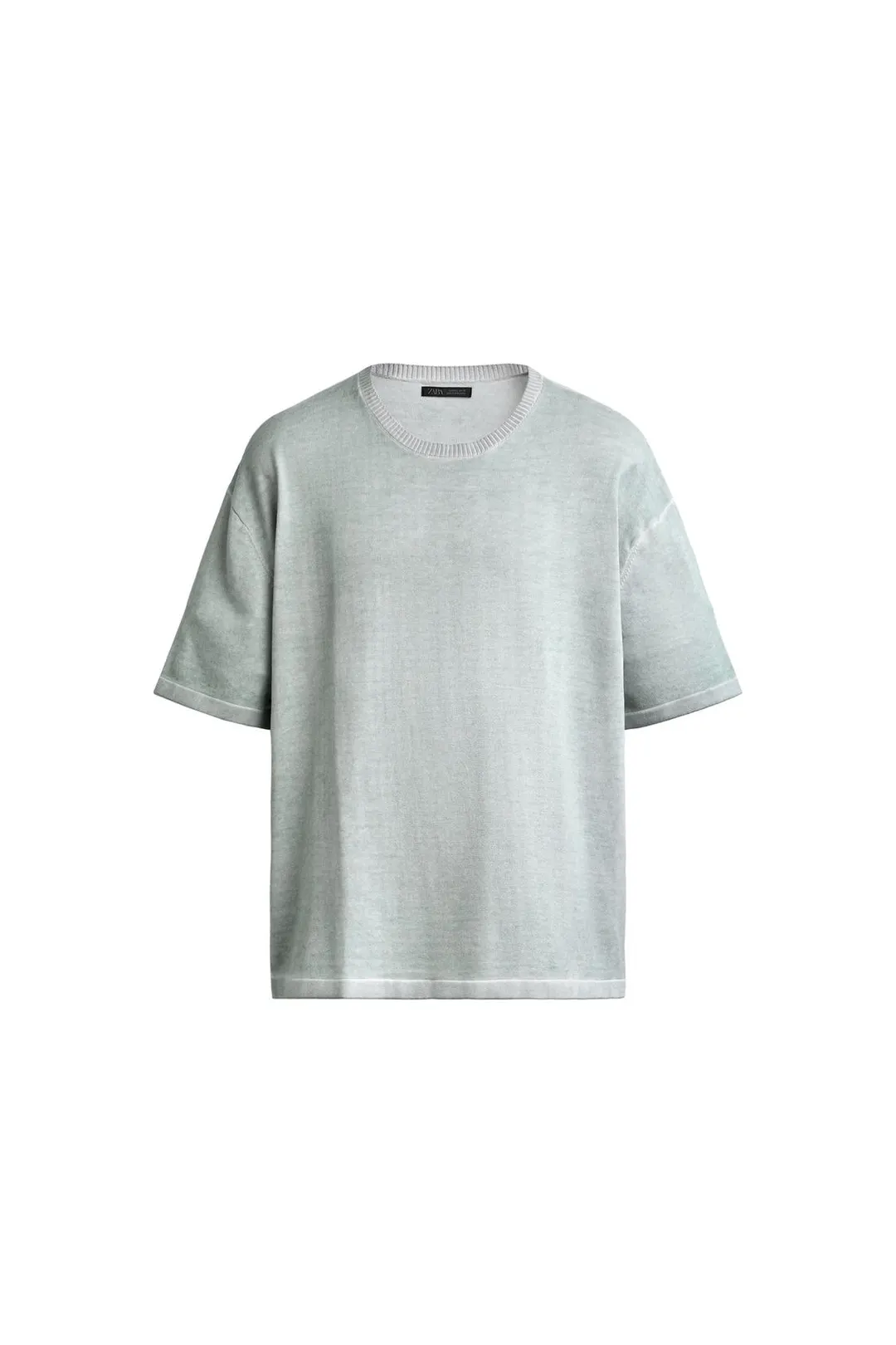 Вязаная футболка с эффектом стирки, Zara
