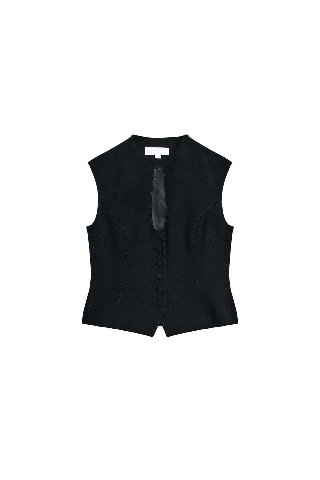 Жилет с обтянутыми пуговицами, Zara