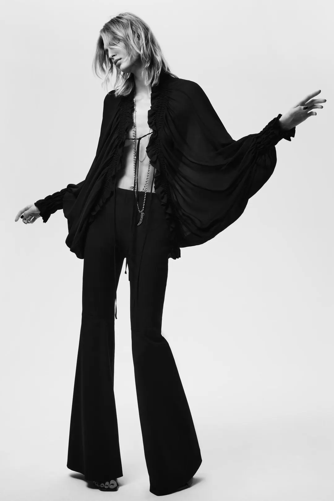 Брюки костюмные клеш ZW Collection, Zara