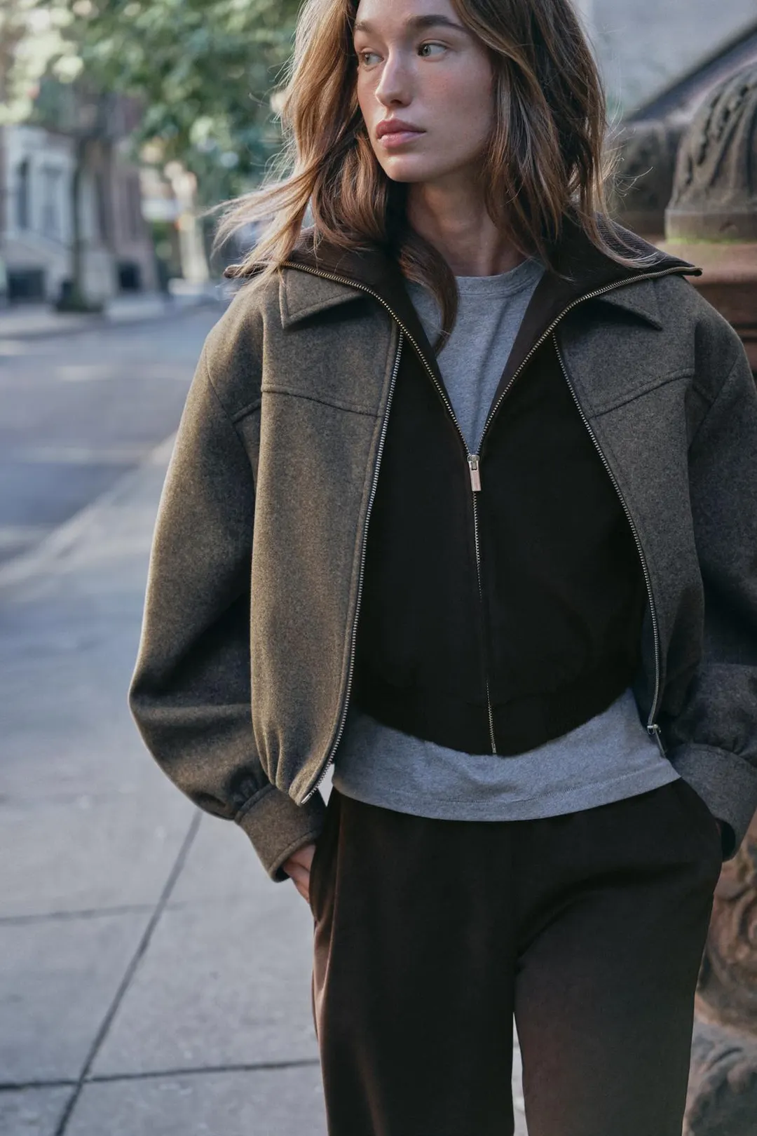 Мягкая куртка на молнии, Zara