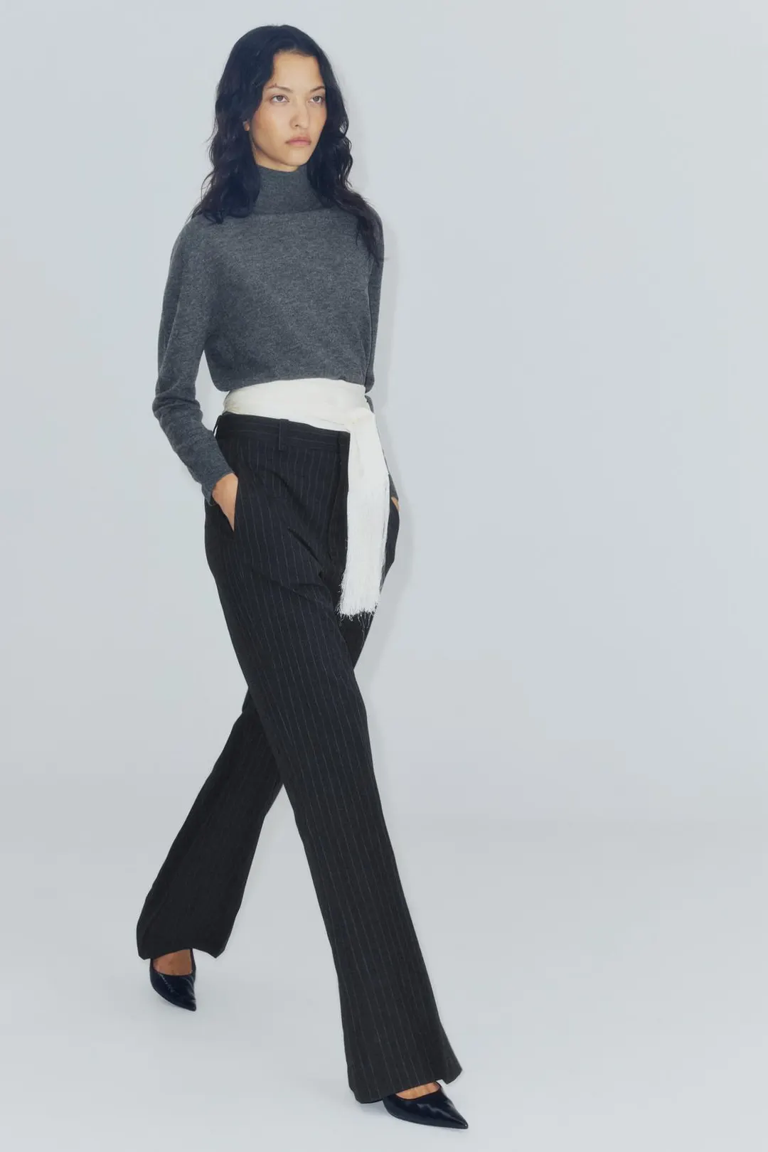 Брюки с высокой посадкой ZW Collection, Zara