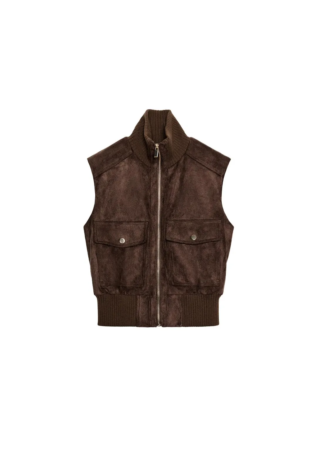 Жилет из искусственной замши, Zara