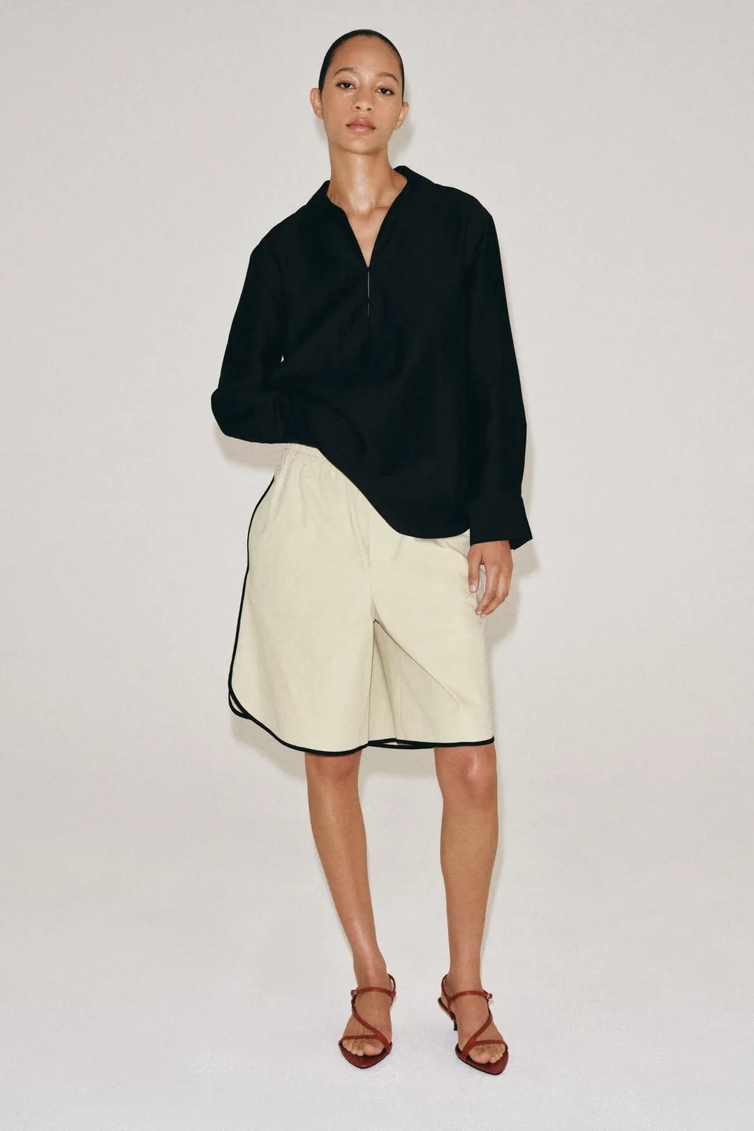 Рубашка однотонная ZW Collection, Zara