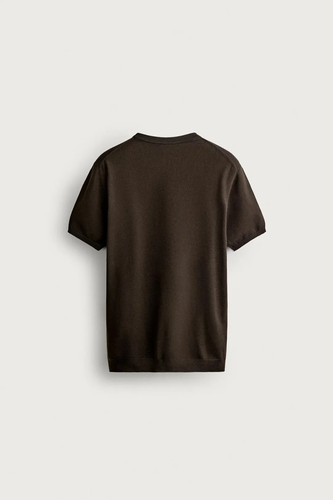 Базовая вязаная футболка прямого кроя, Zara