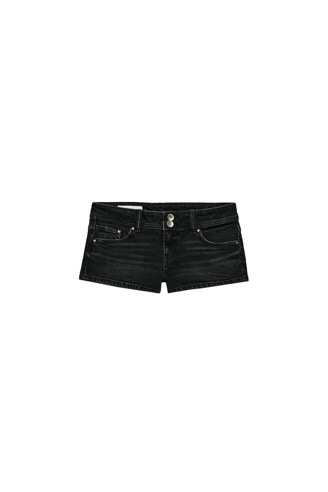 Джинсовые мини-шорты с низкой посадкой TRF, Zara