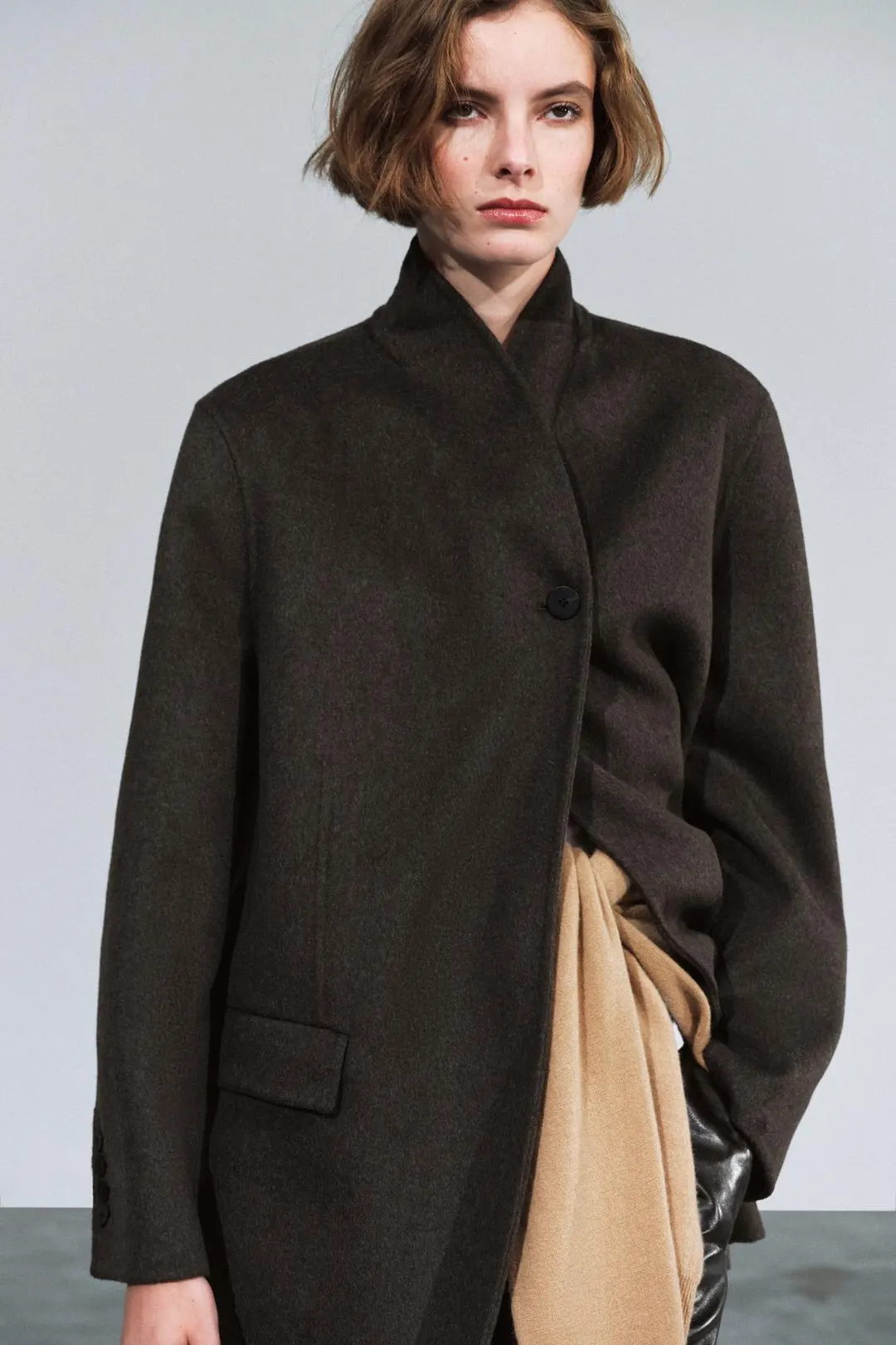 Пальто из смесовой шерсти ZW Collection, Zara