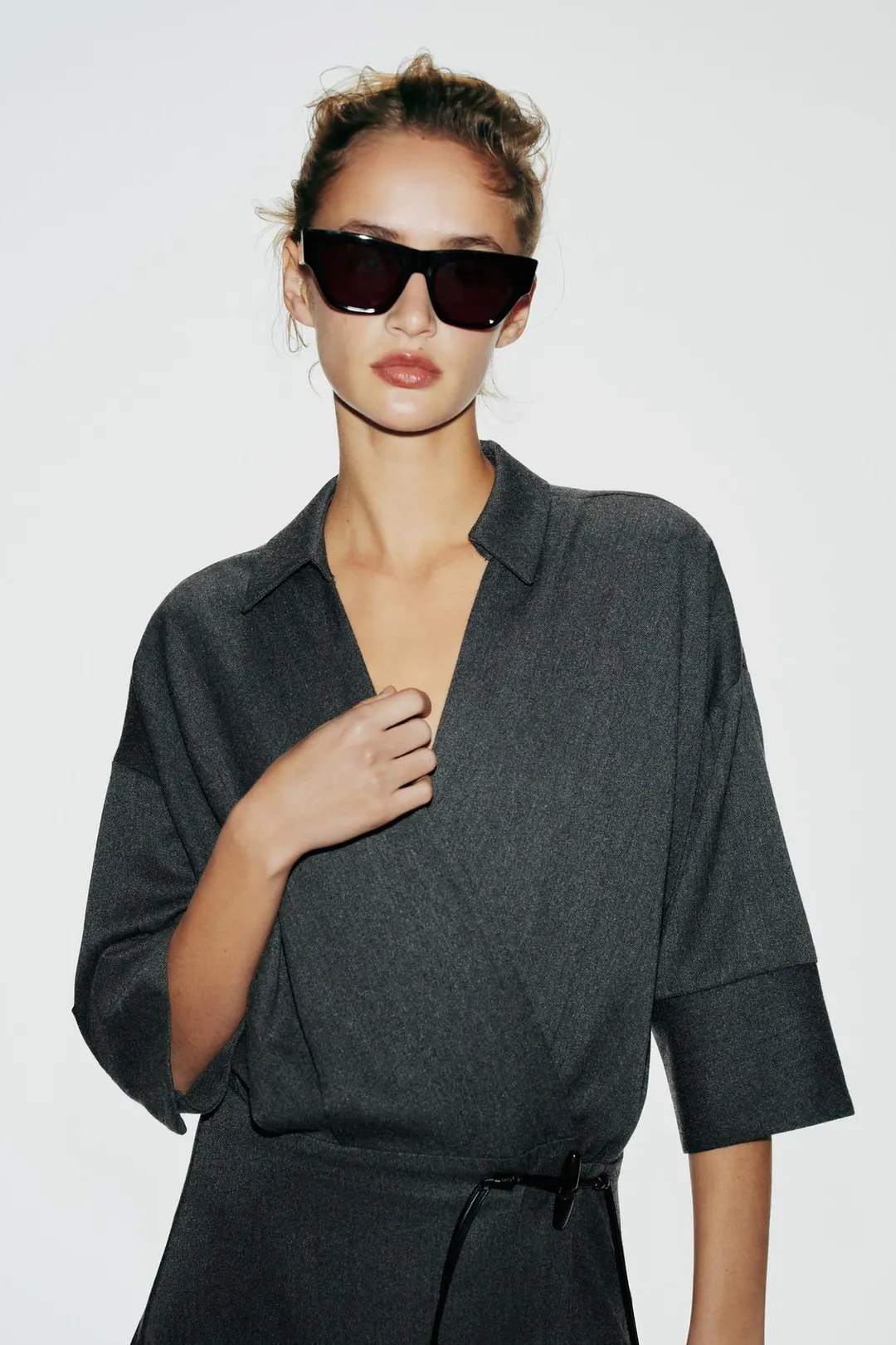 Платье миди с запахом, Zara