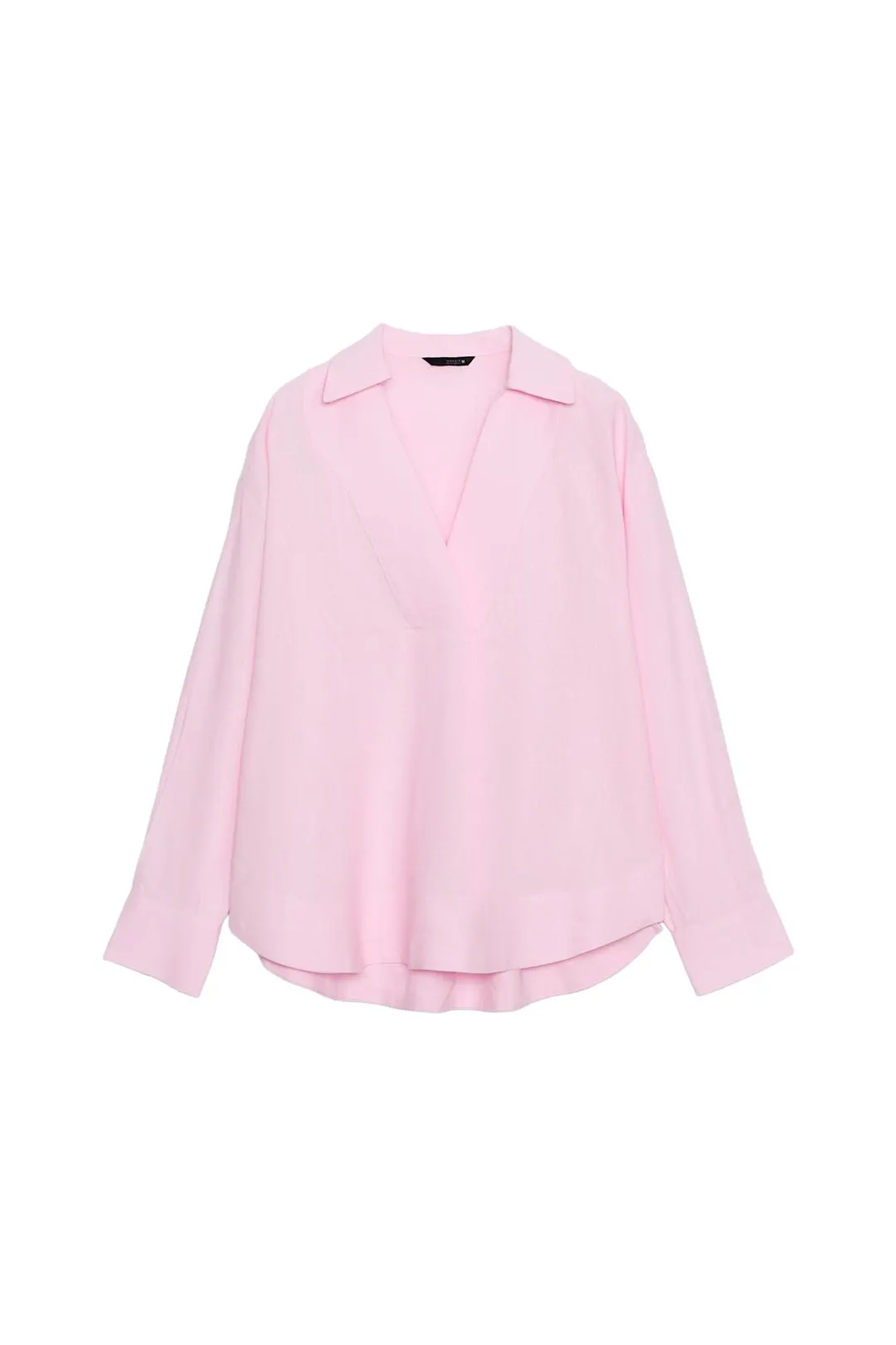 Блузка оверсайз из смесового льна, Zara