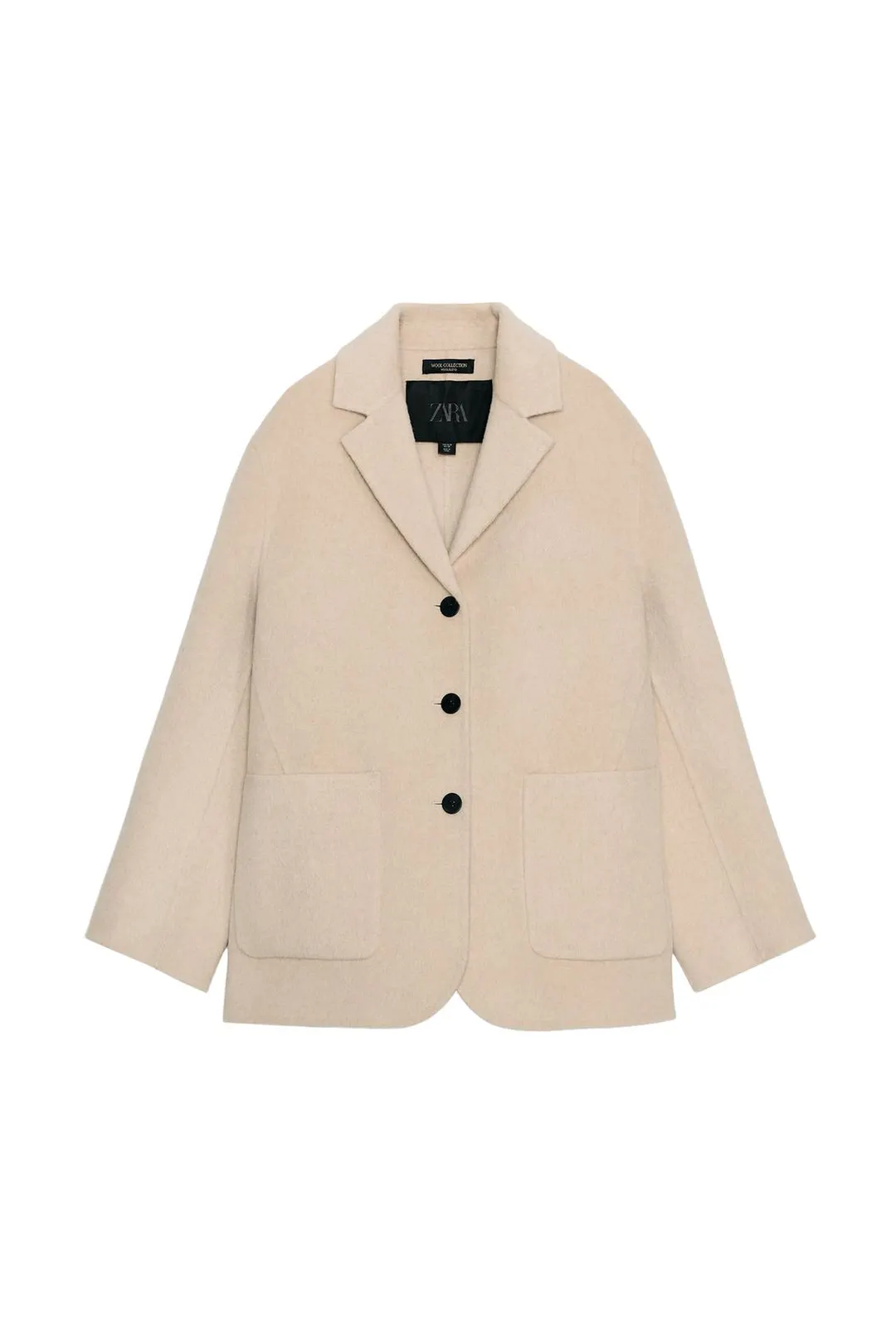Короткое пальто из смесовой шерсти ZW Collection, Zara
