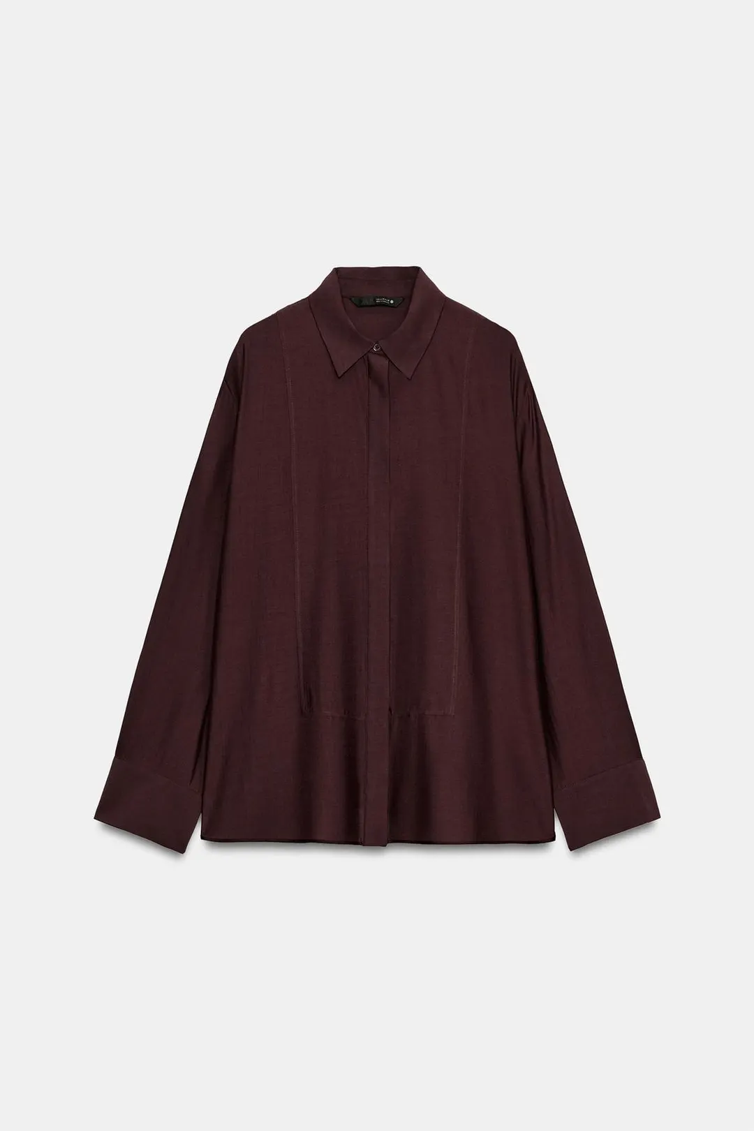 Однотонная рубашка-манишка ZW Collection, Zara