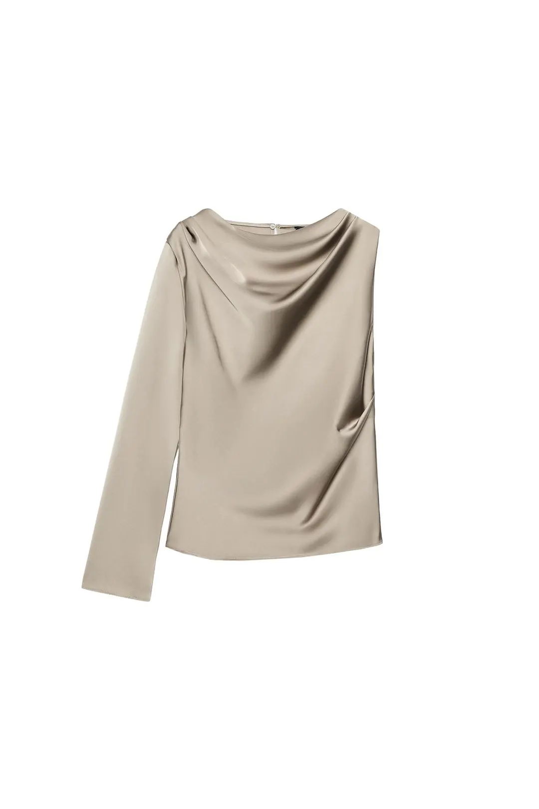 Атласная рубашка асимметричного кроя, Zara