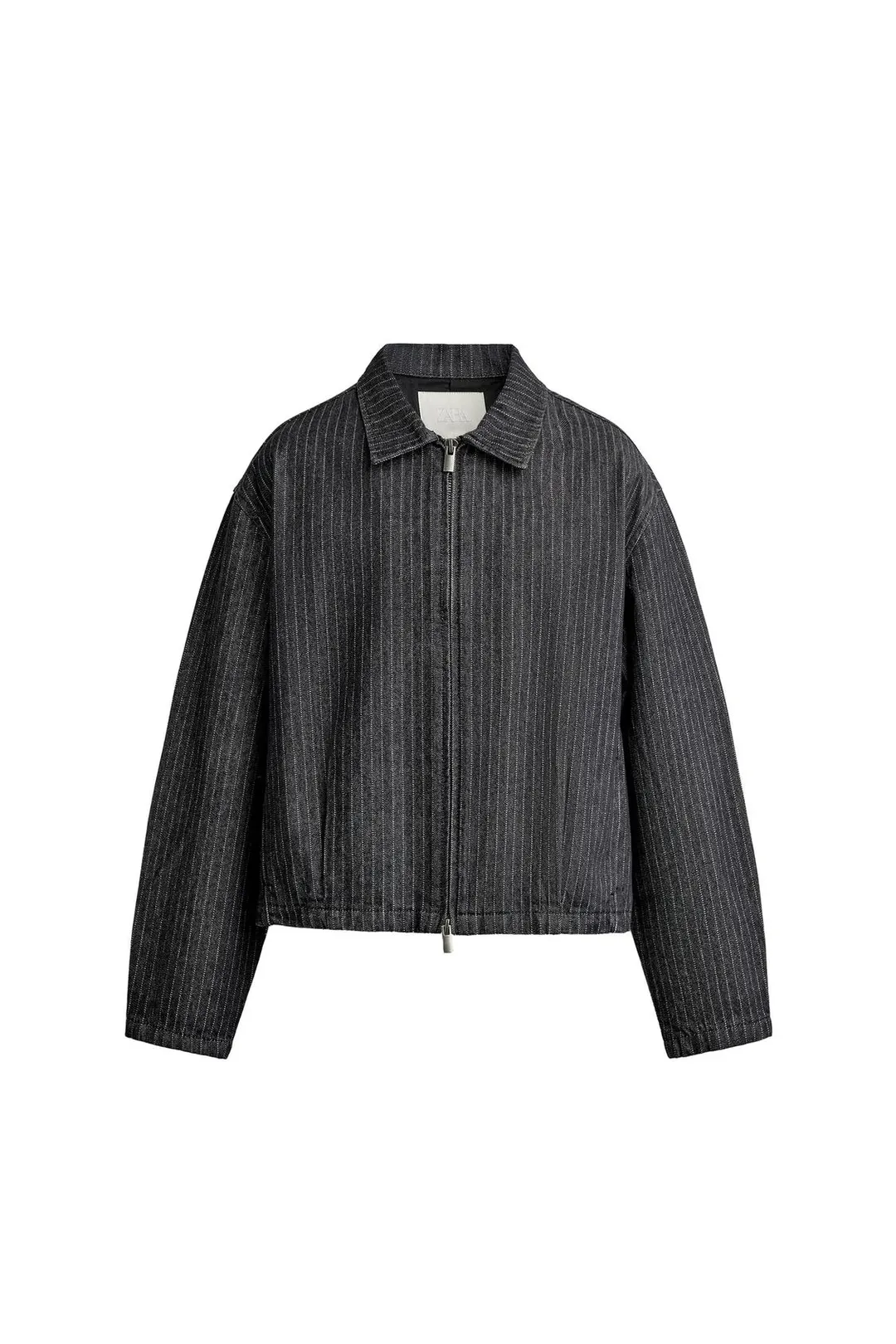 Укороченная куртка в тонкую полоску, Zara