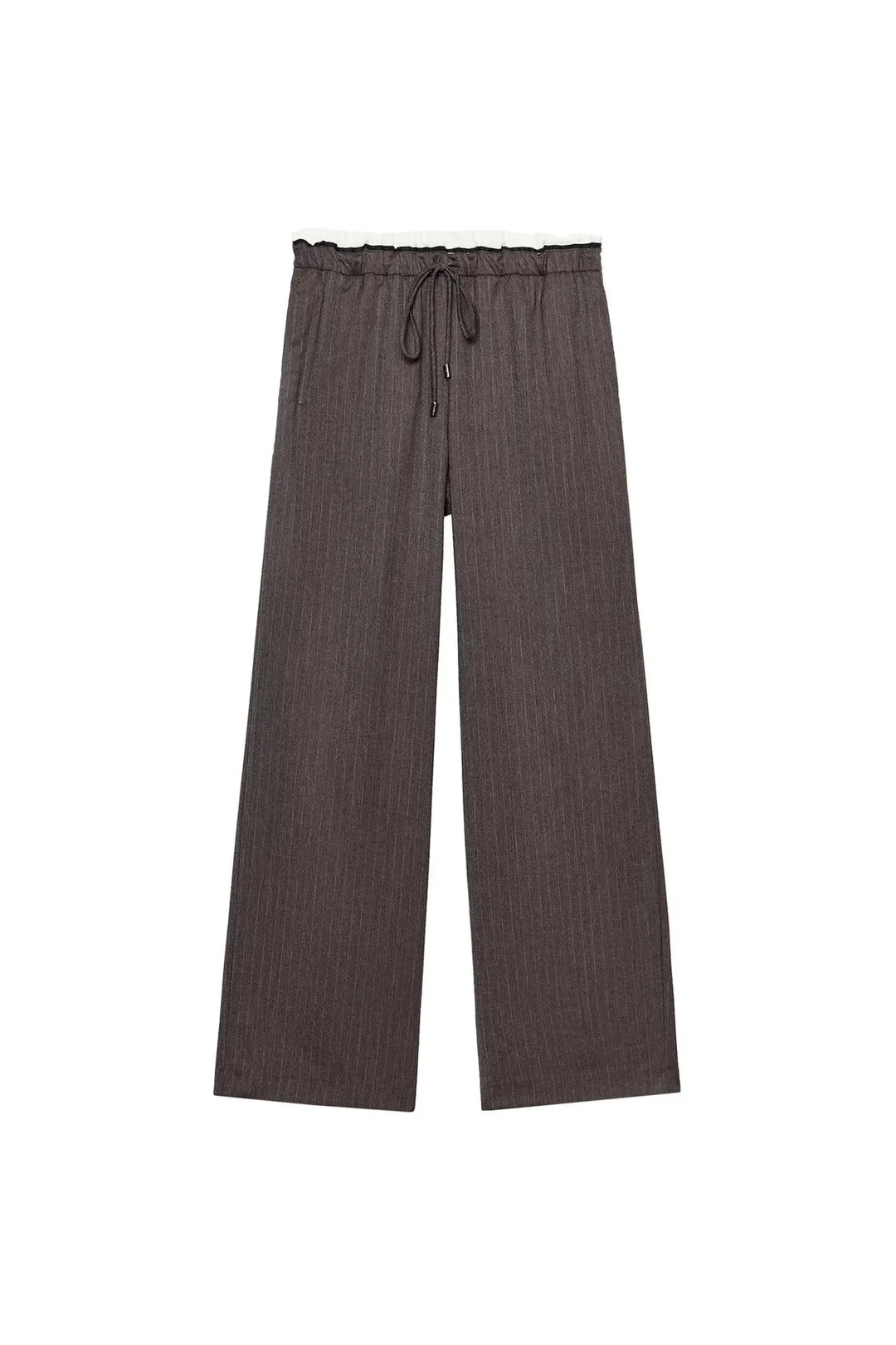 Брюки широкого кроя с двойным поясом, Zara