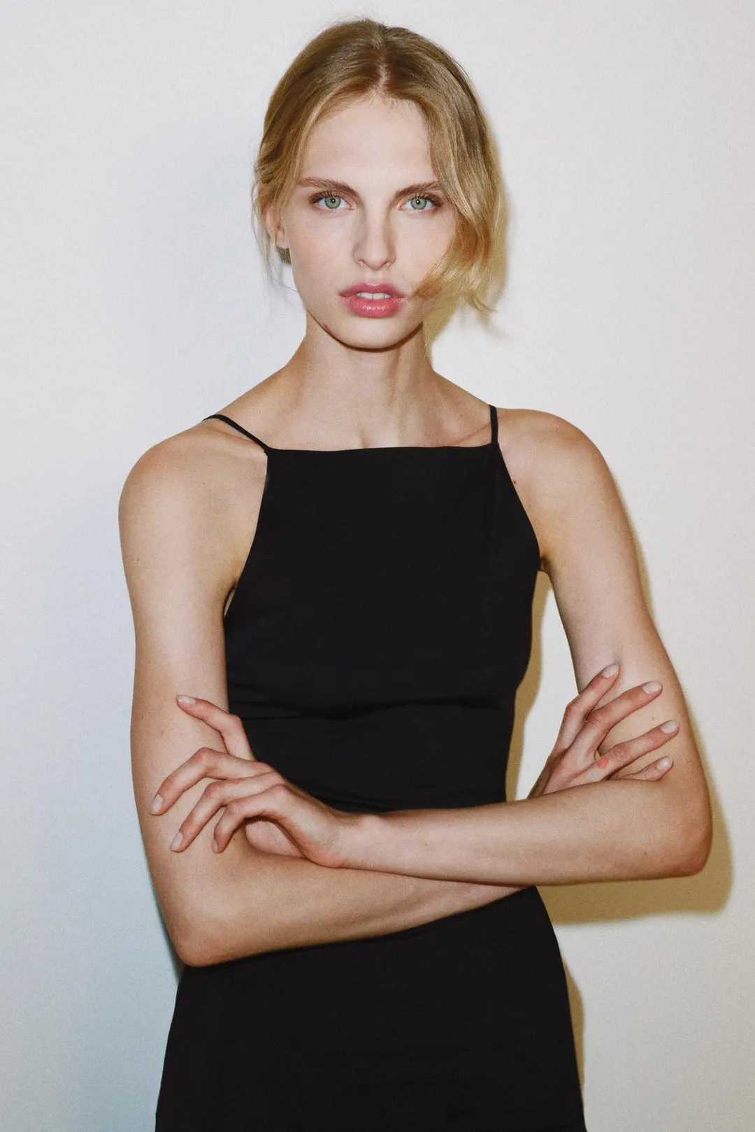 Миди-платье из смеси полиамида, Zara