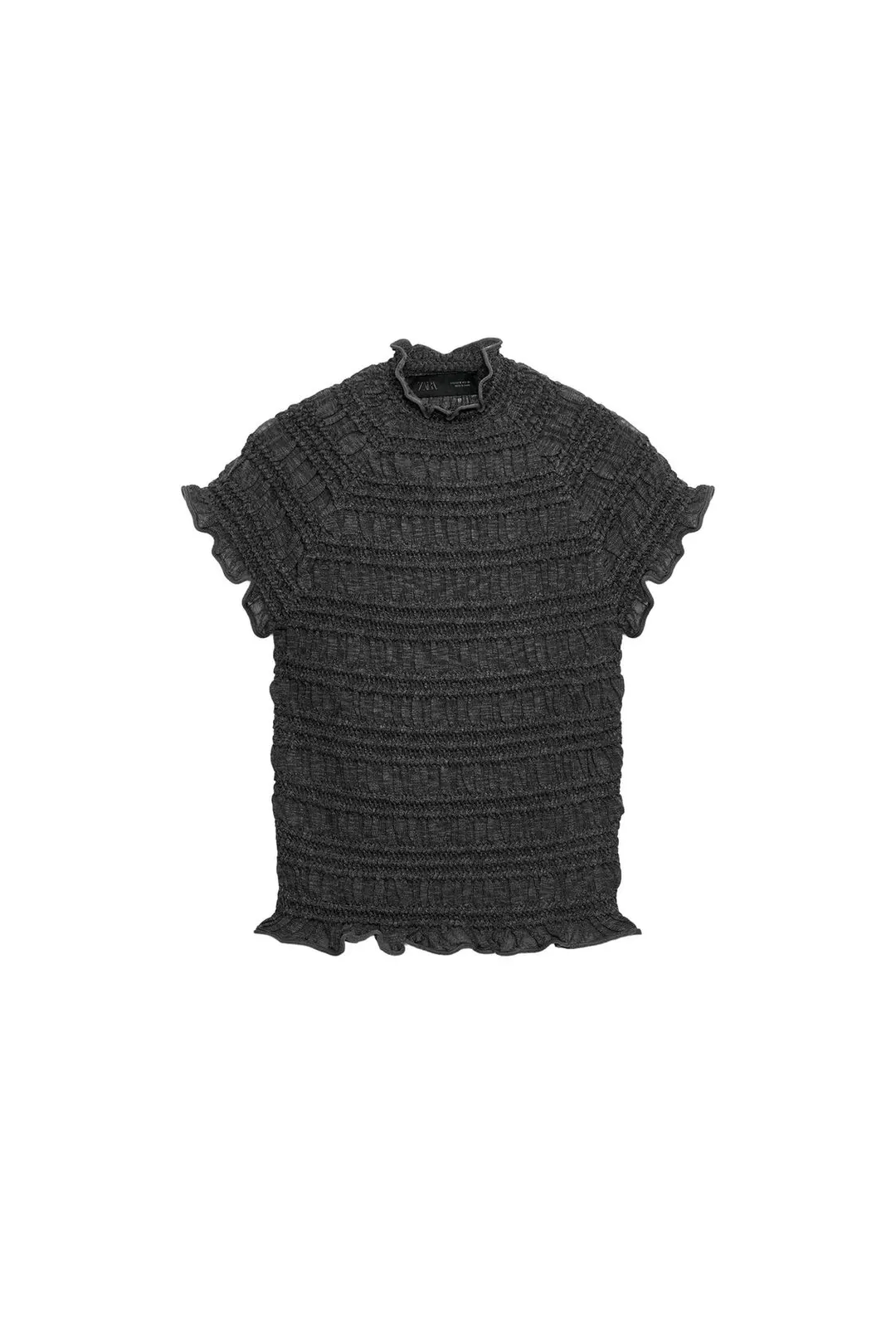 Трикотажный топ со сборкой, Zara