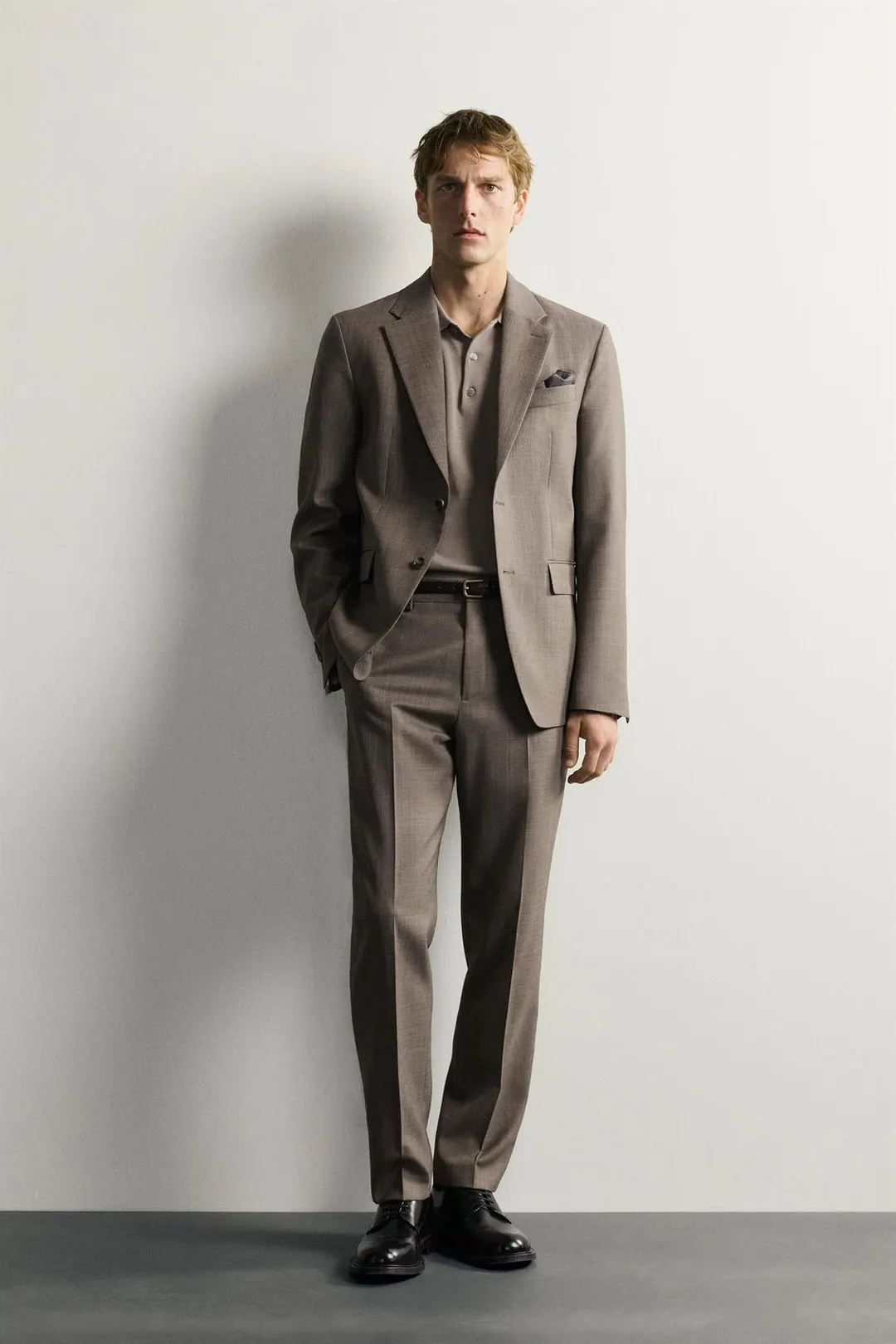 Пиджак костюмный фактурный из смесовой шерсти, Zara