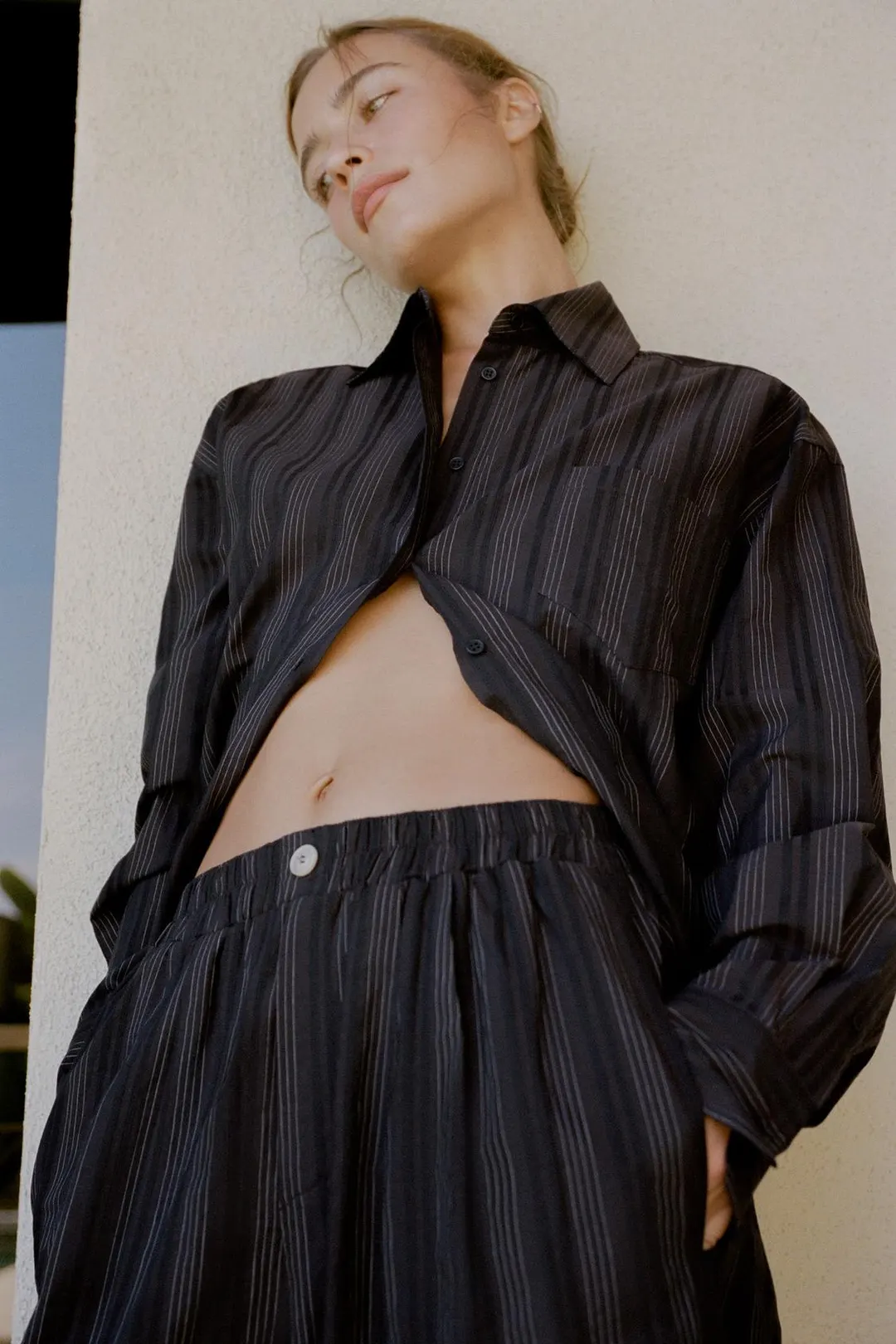 Полосатая пижамная рубашка, Zara