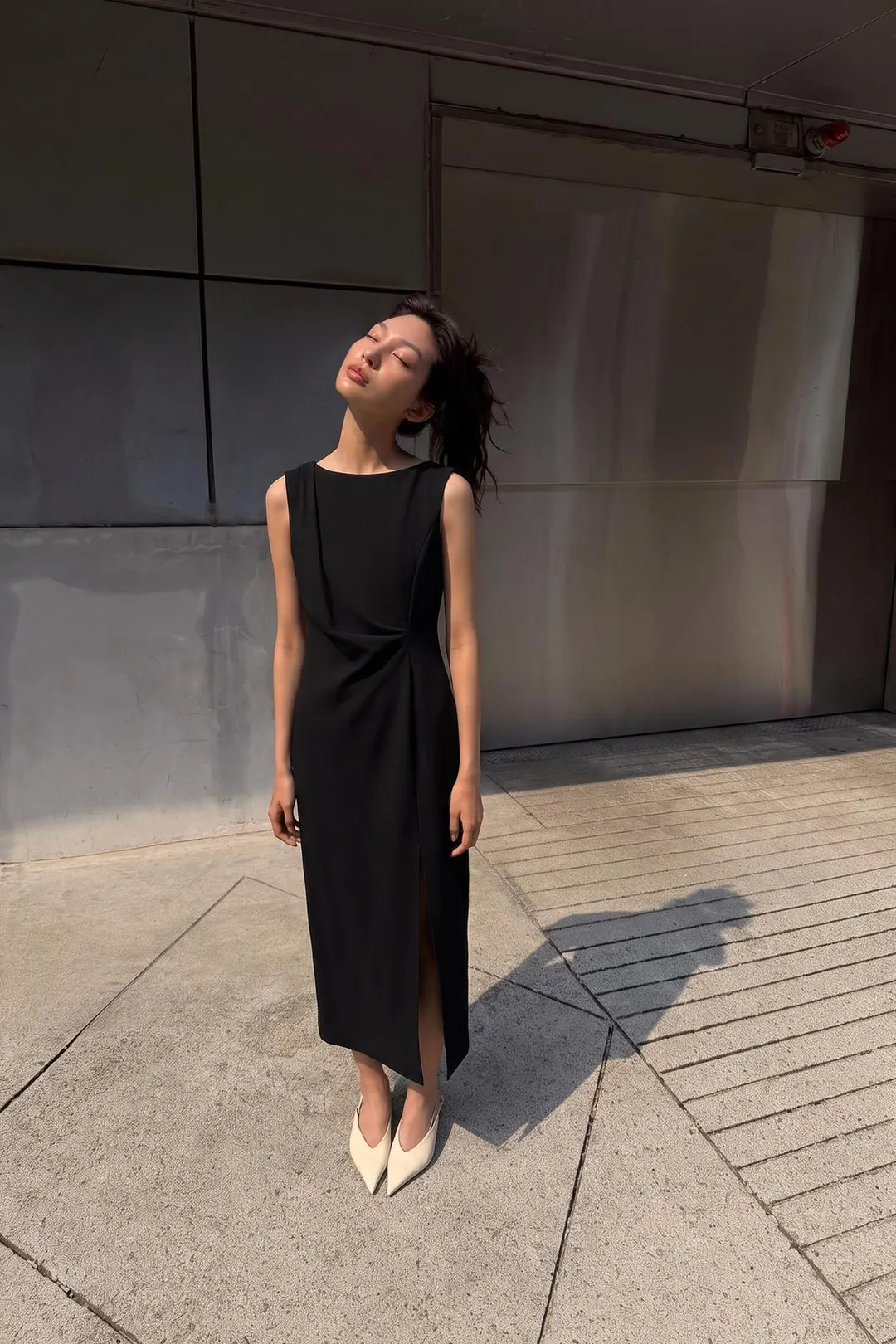 Платье миди с драпировкой, Zara
