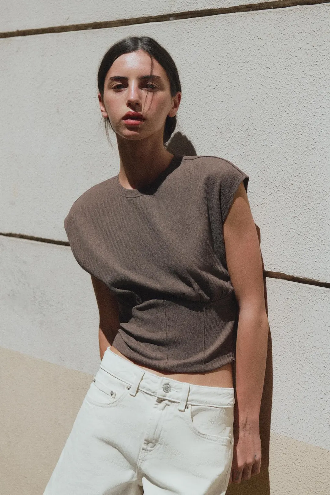 Топ фактурный в корсетном стиле, Zara