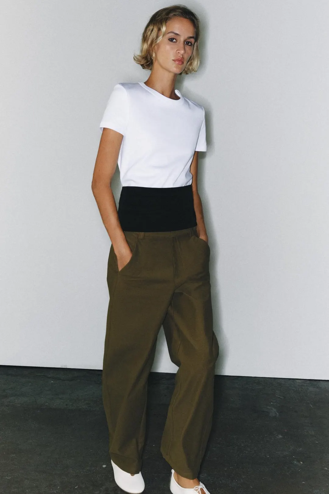 Футболка из интерлока с короткими рукавами, Zara