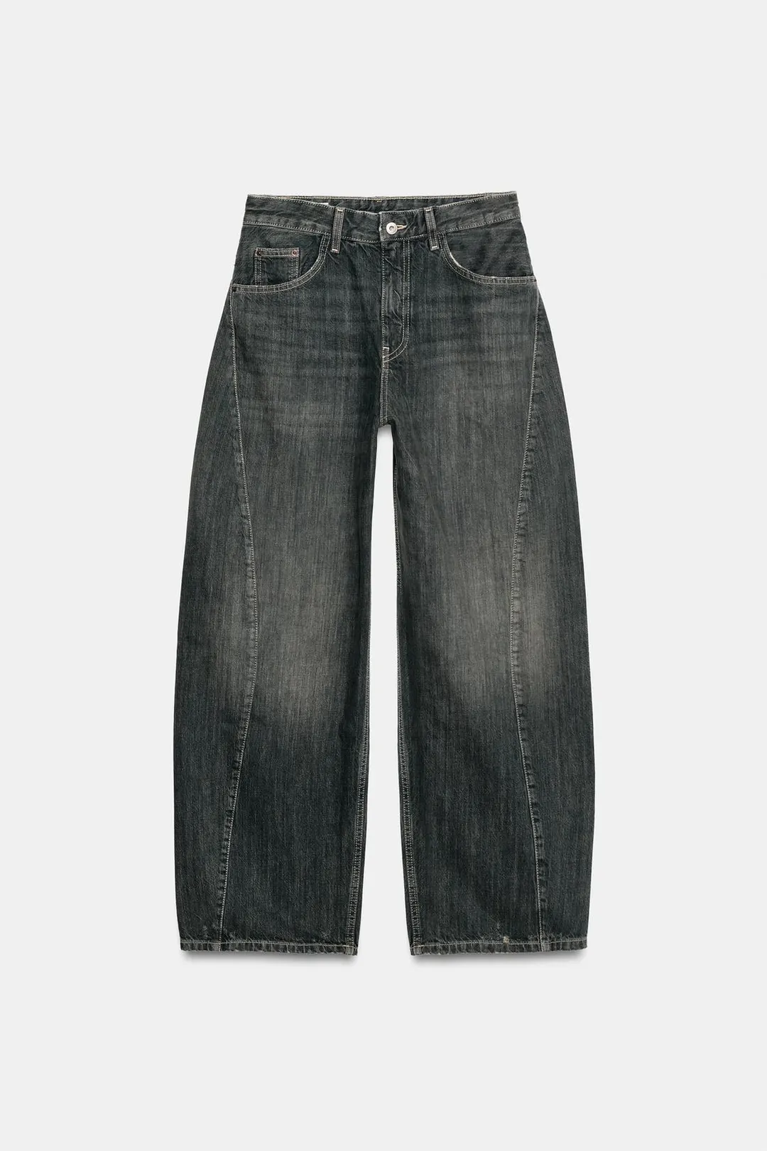 Джинсы baggy oversize со средней посадкой TRF, Zara
