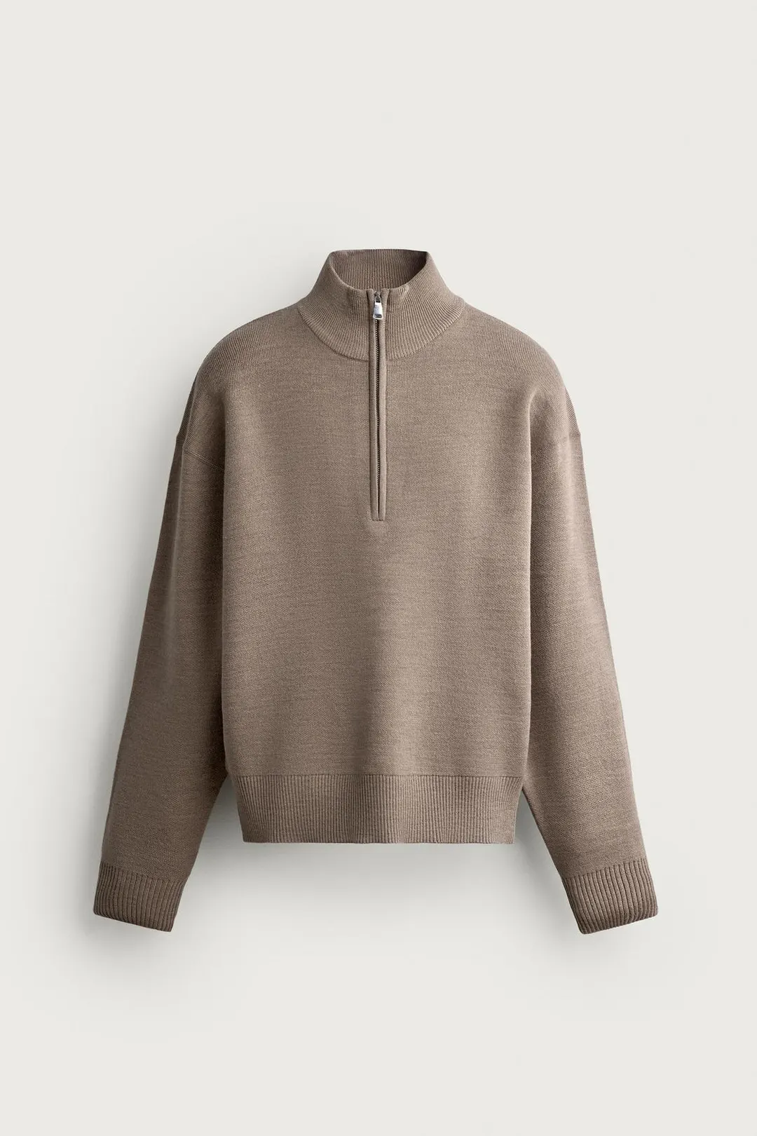 Мягкий джемпер с воротником на молнии, Zara