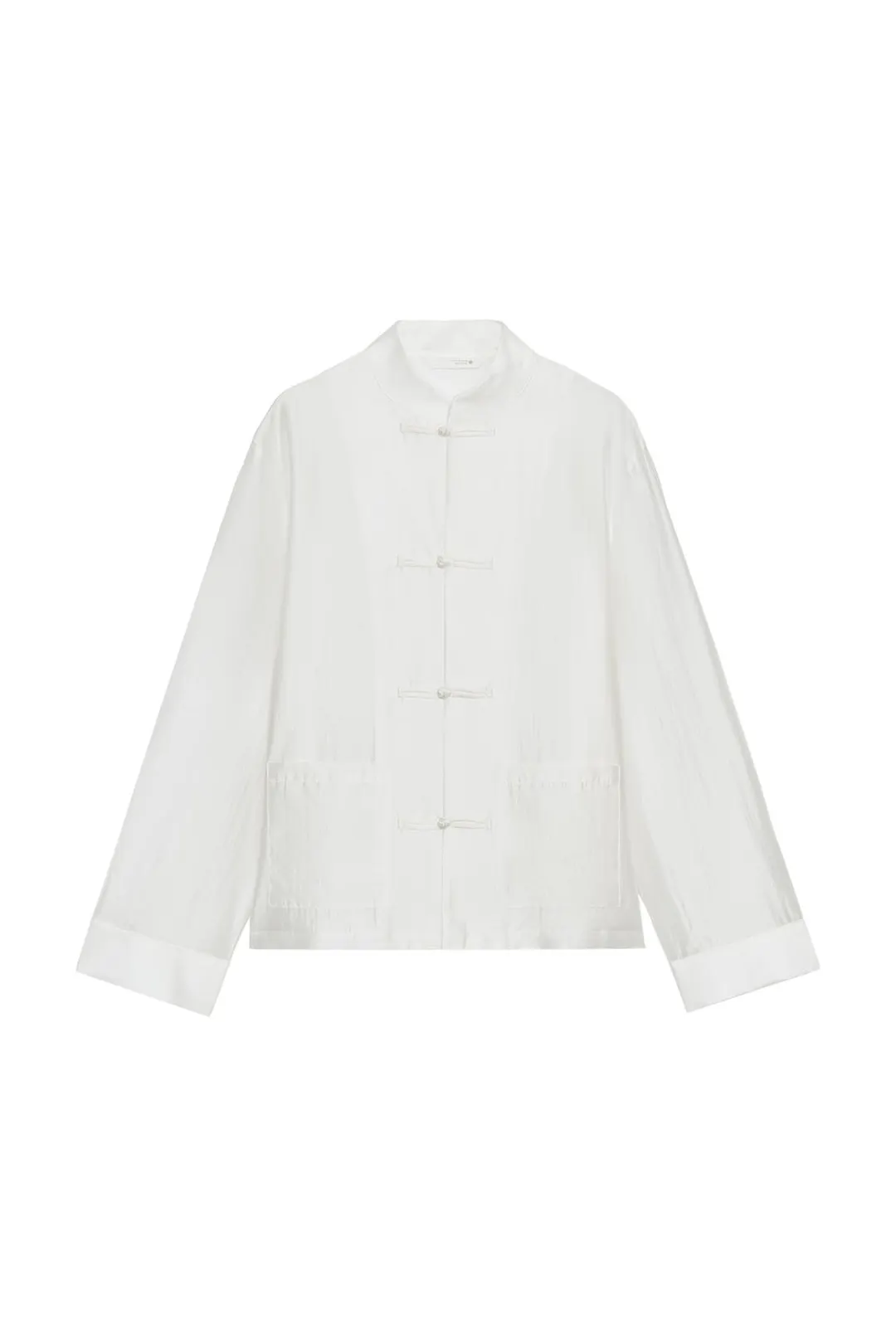 Сатиновая рубашка с застежкой на навесные петли ZW Collection, Zara