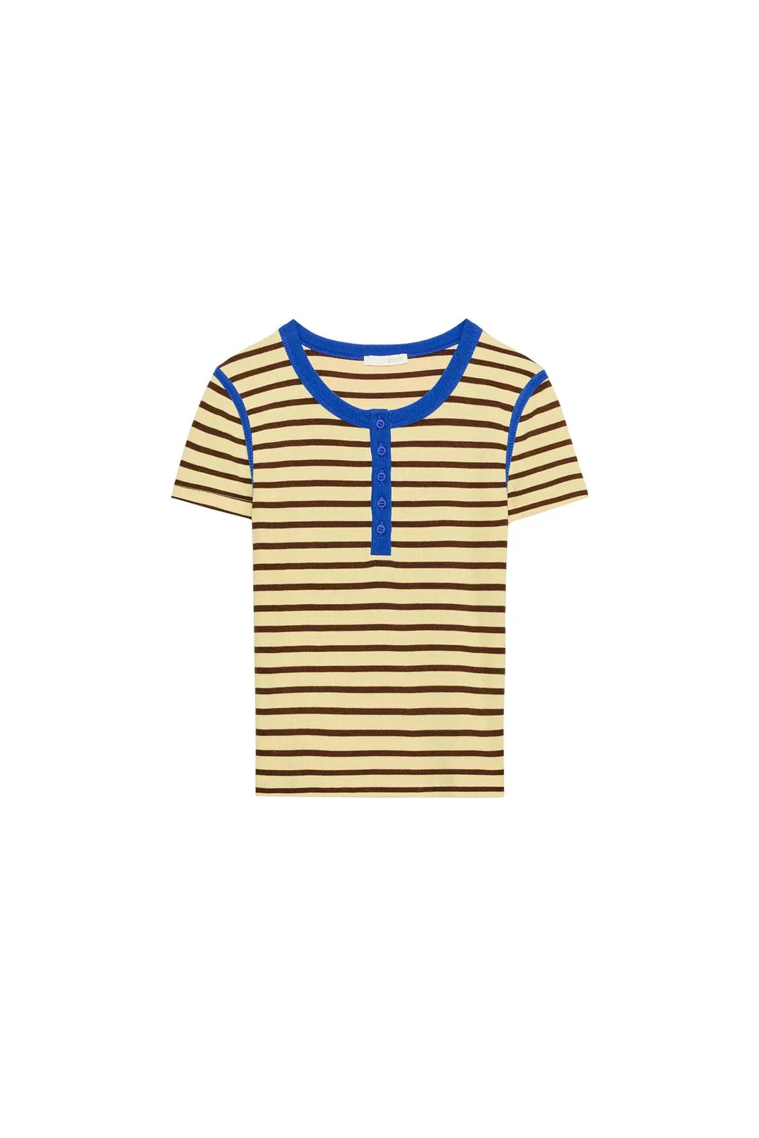 Футболка в рубчик в полоску, Zara