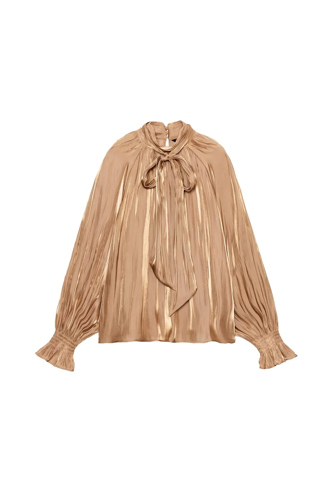 Атласная блузка с бантом, Zara