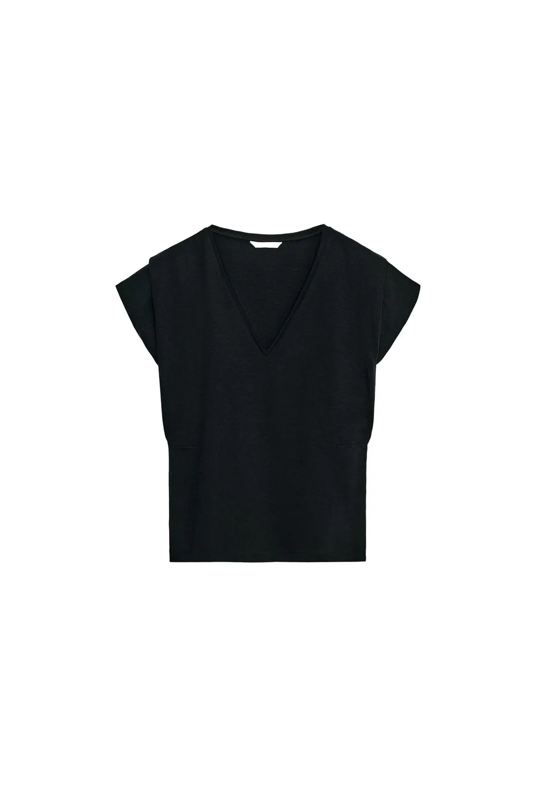 Футболка из хлопка с V-образным вырезом, Zara