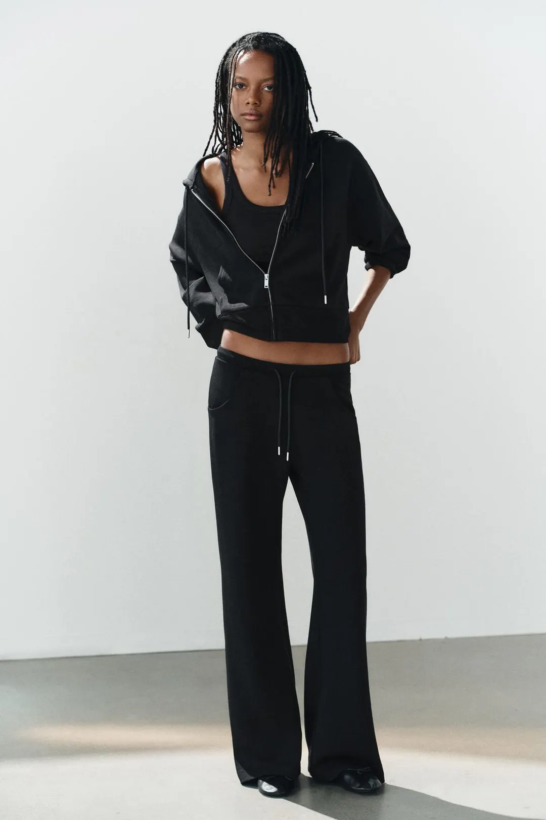 Расклешенные брюки из интерлока, Zara