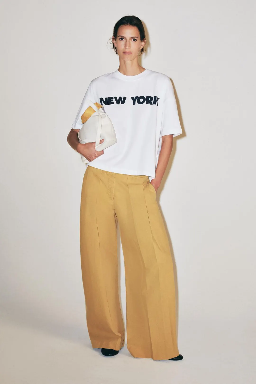 Футболка оверсайз с текстовым принтом, Zara