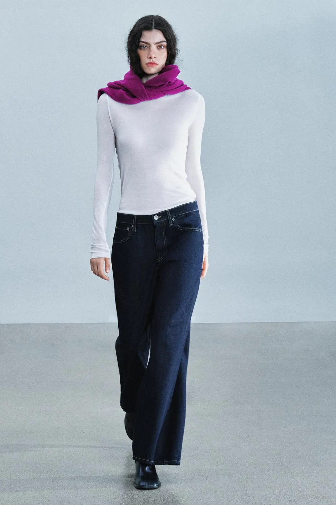 Джинсы широкие с низкой посадкой ZW Collection, Zara