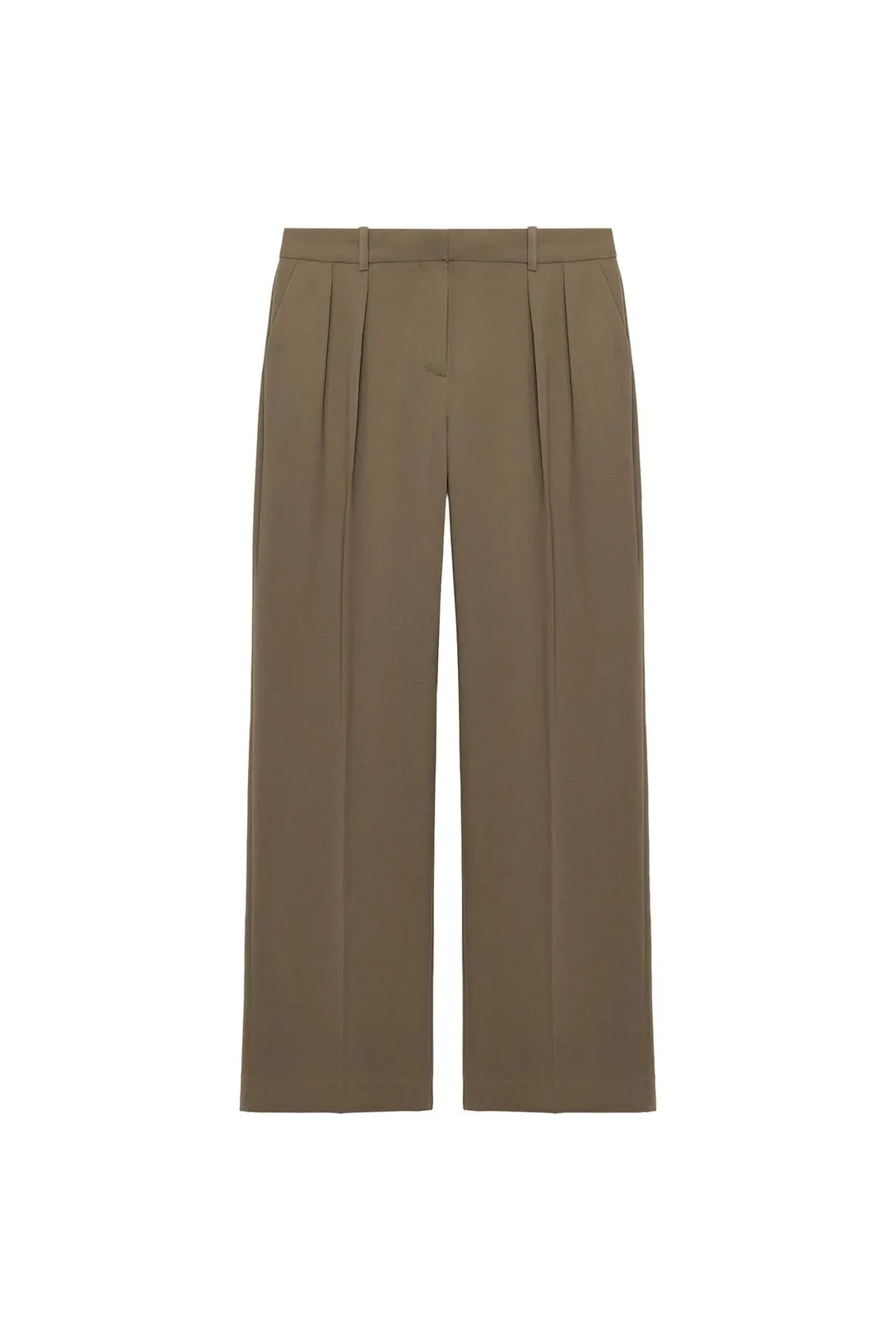 Брюки прямого кроя со складками, Zara